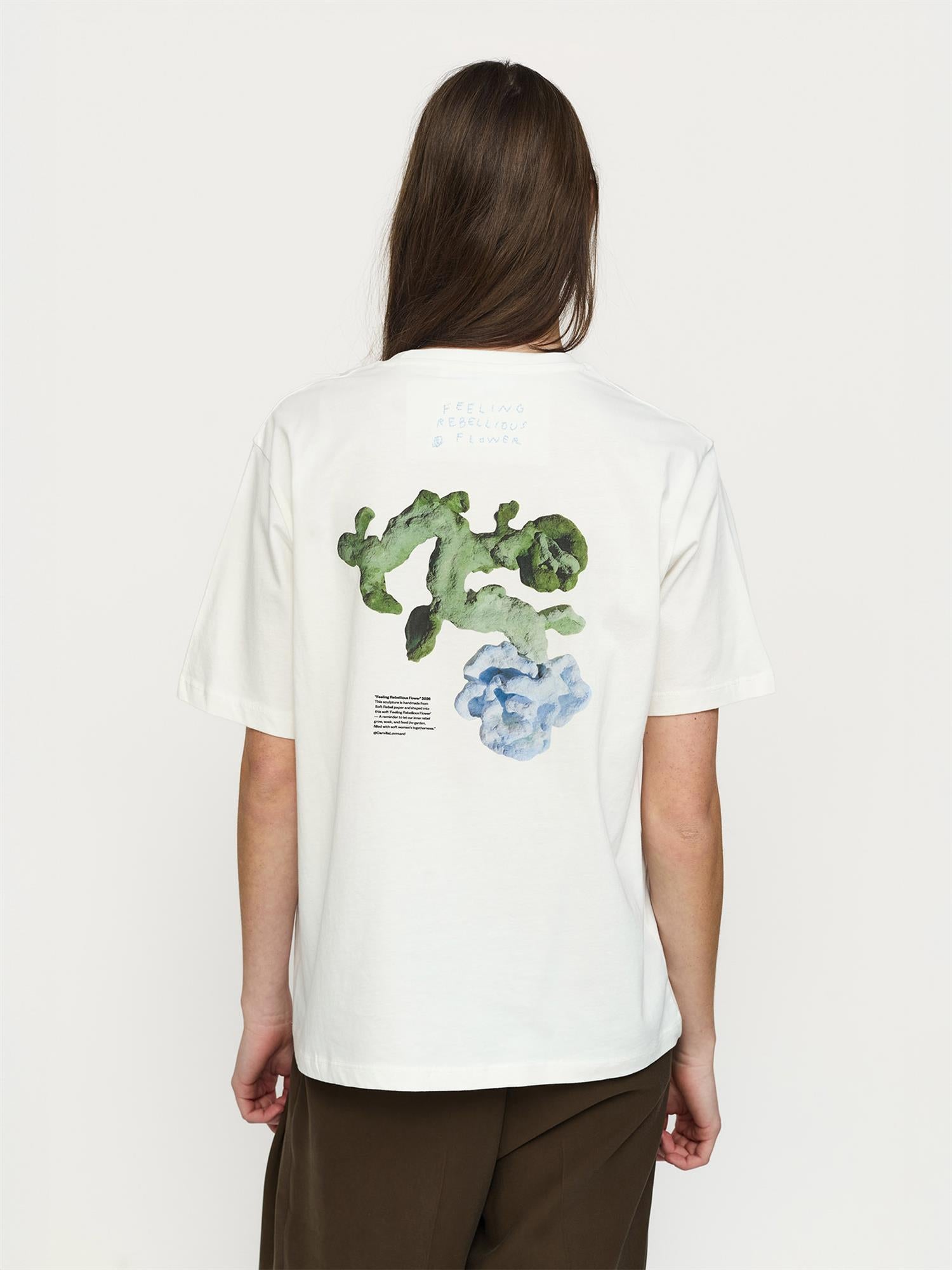 Edana Print T-shirt - Hvit