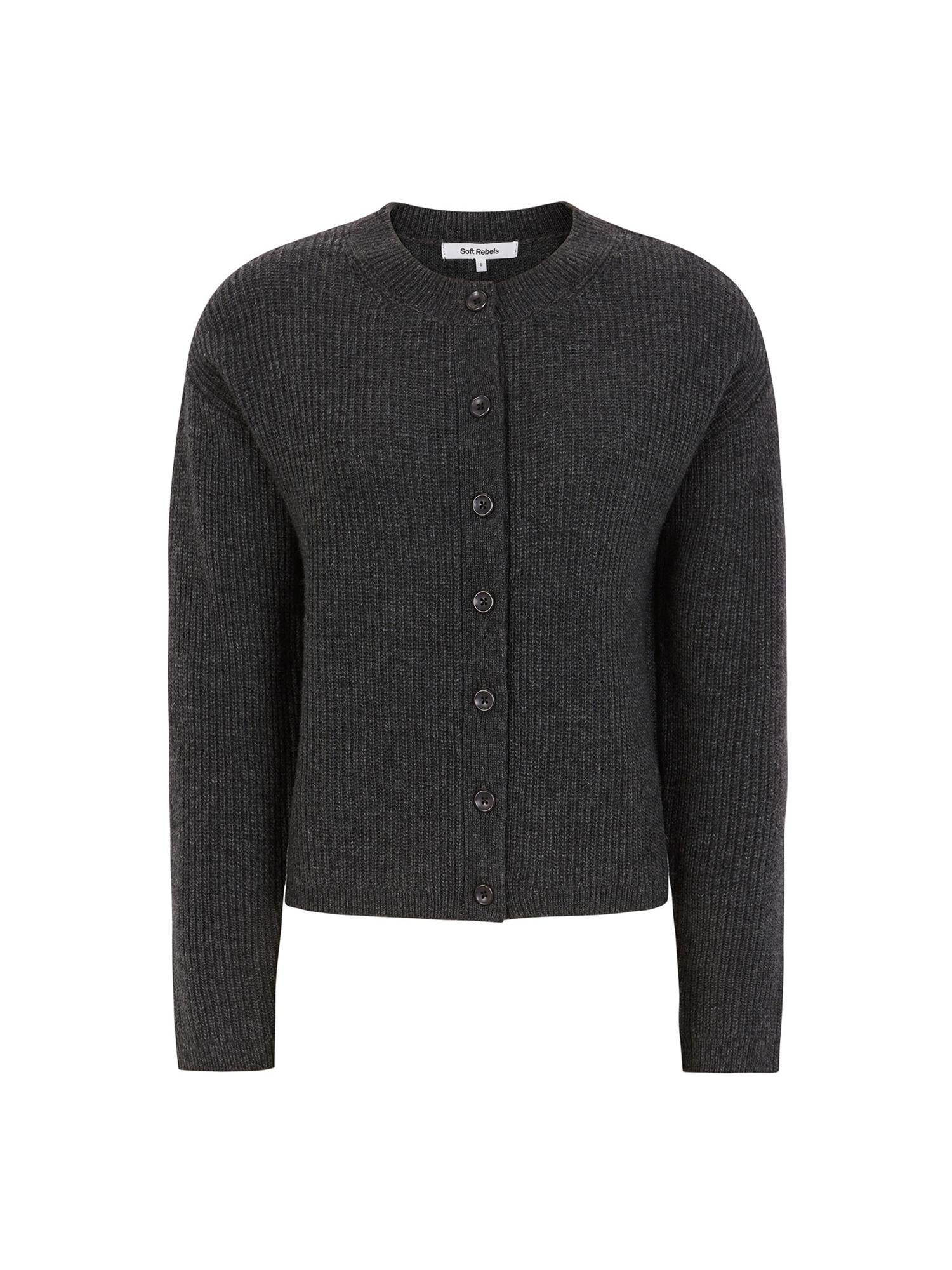 West Cardigan Knit - Mørkegrå