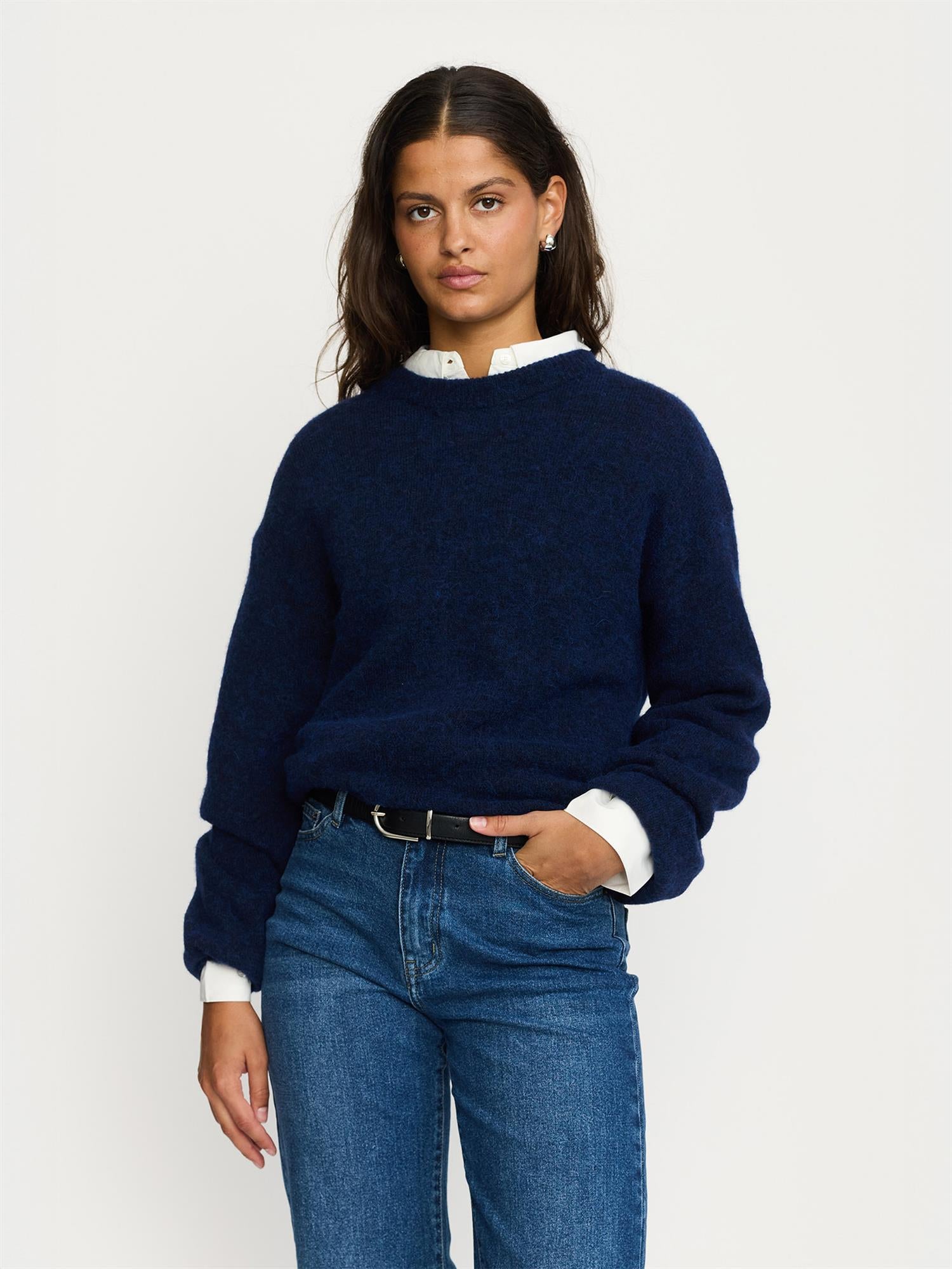 Allison knit Mørkeblå