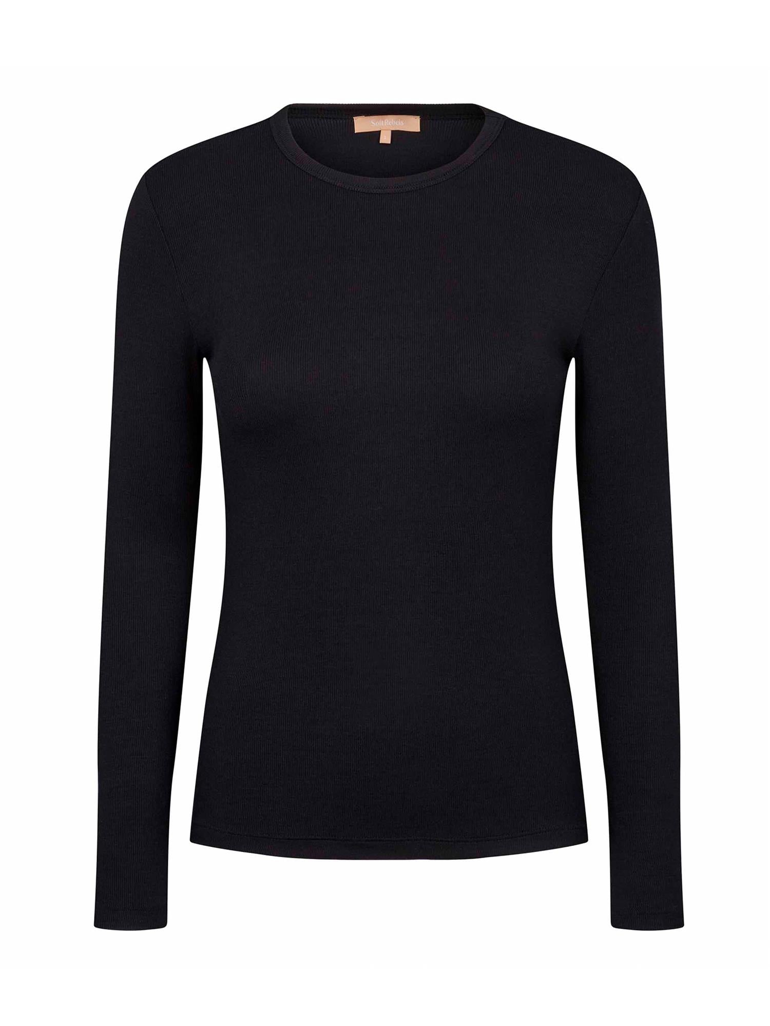 Fenja O-neck Top - Sort