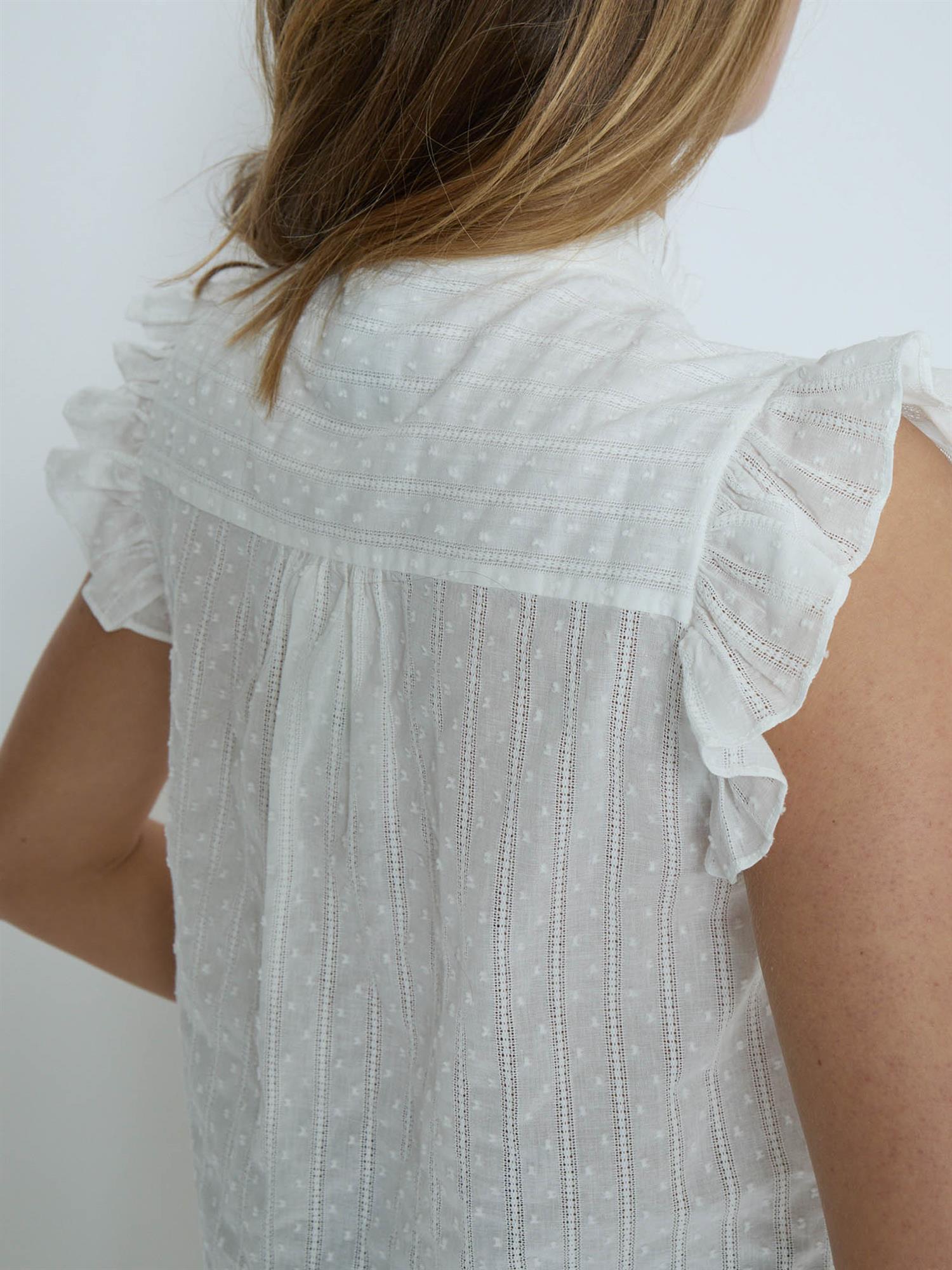 Griselda Top - Cloud Dancer