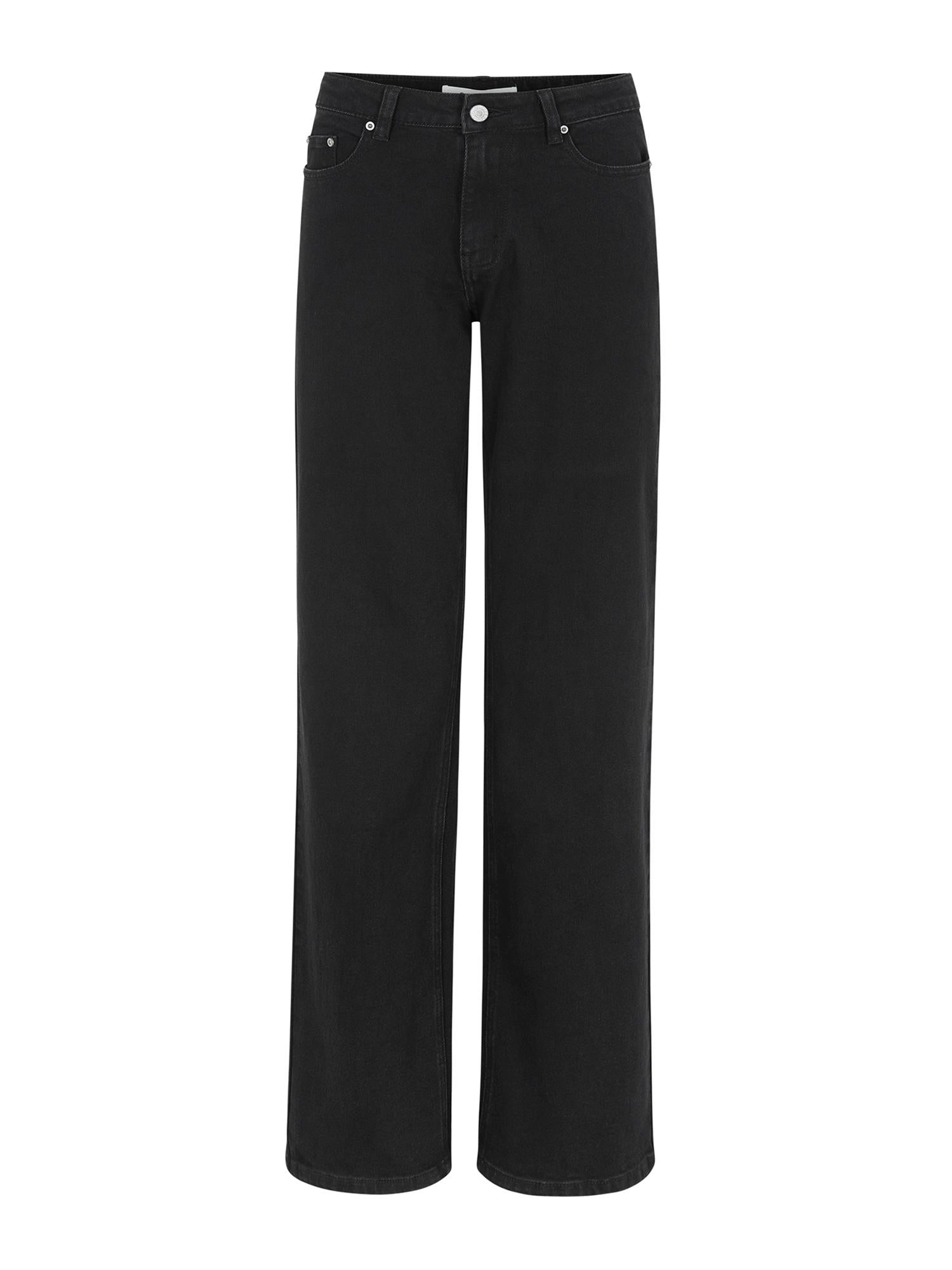 Willa Midwaist Wide Jeans Sort