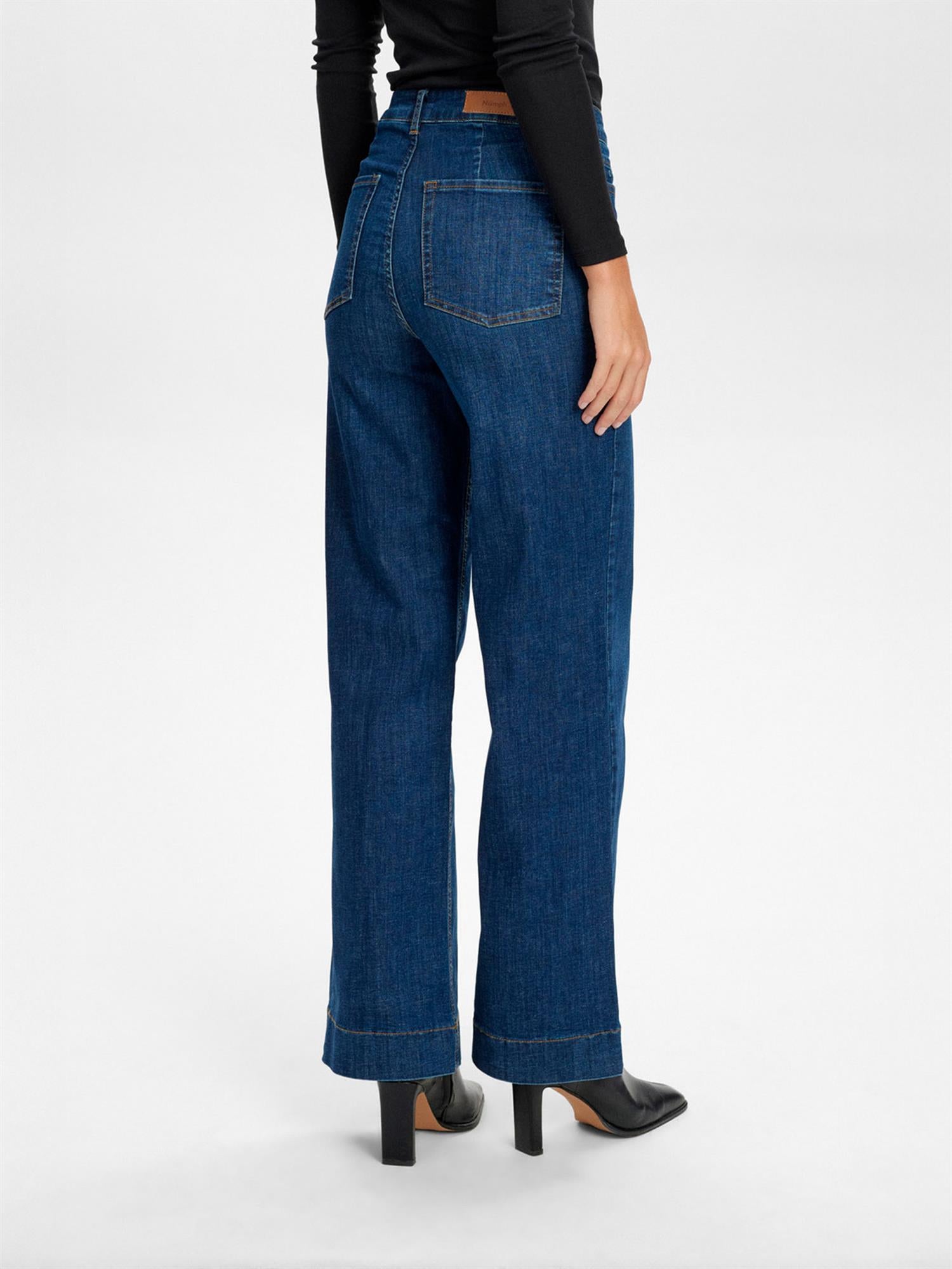 PARIS JEANS LONG DARK BLUE - Mørkeblå