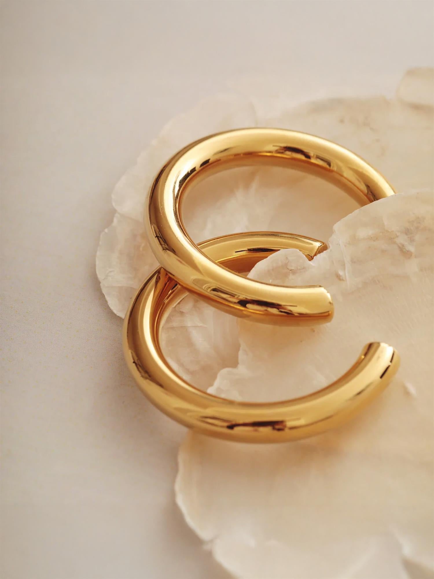 Aura - Hoops Large Gold-plated