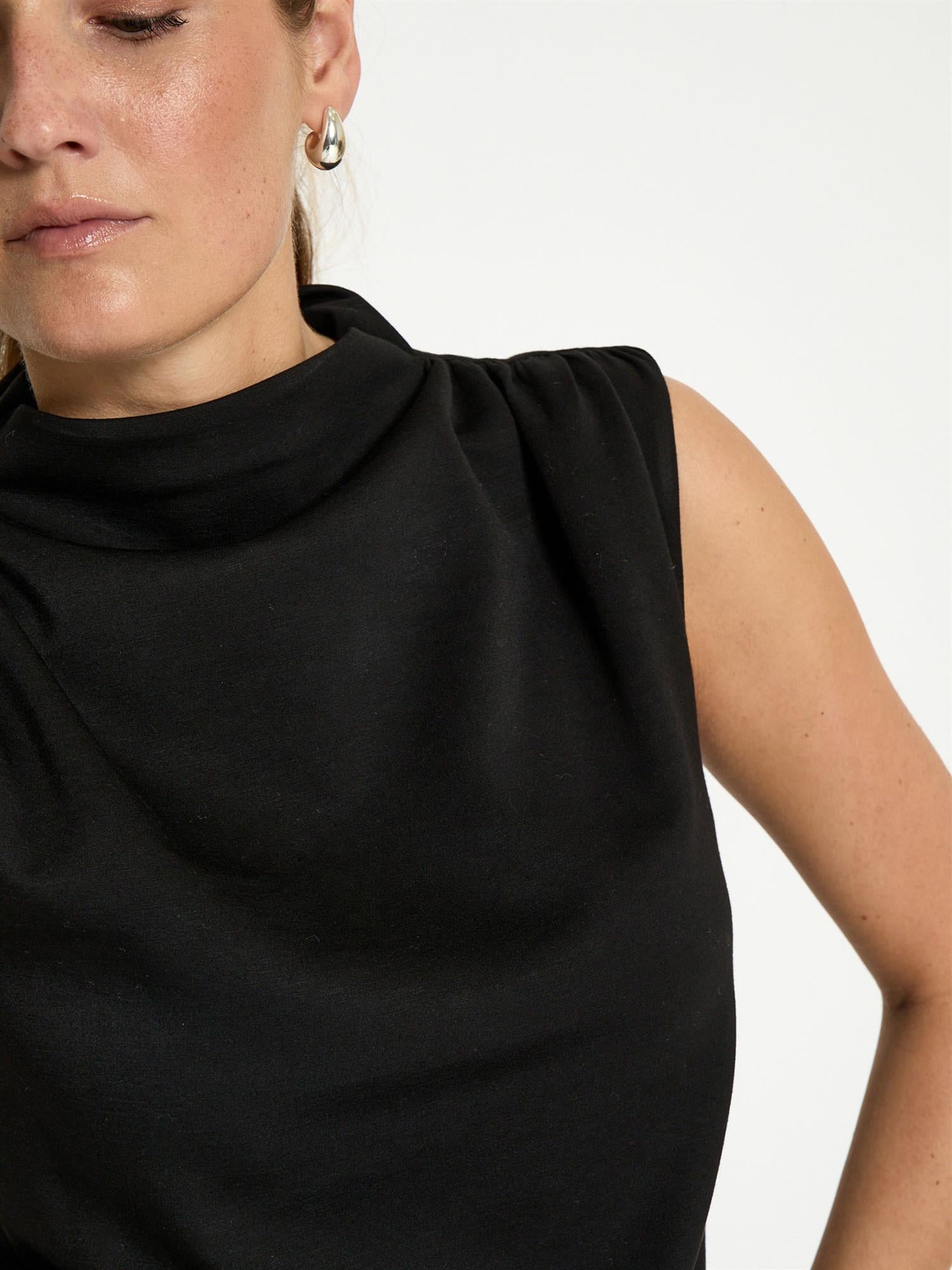 Inka Sleeveless Top - Black