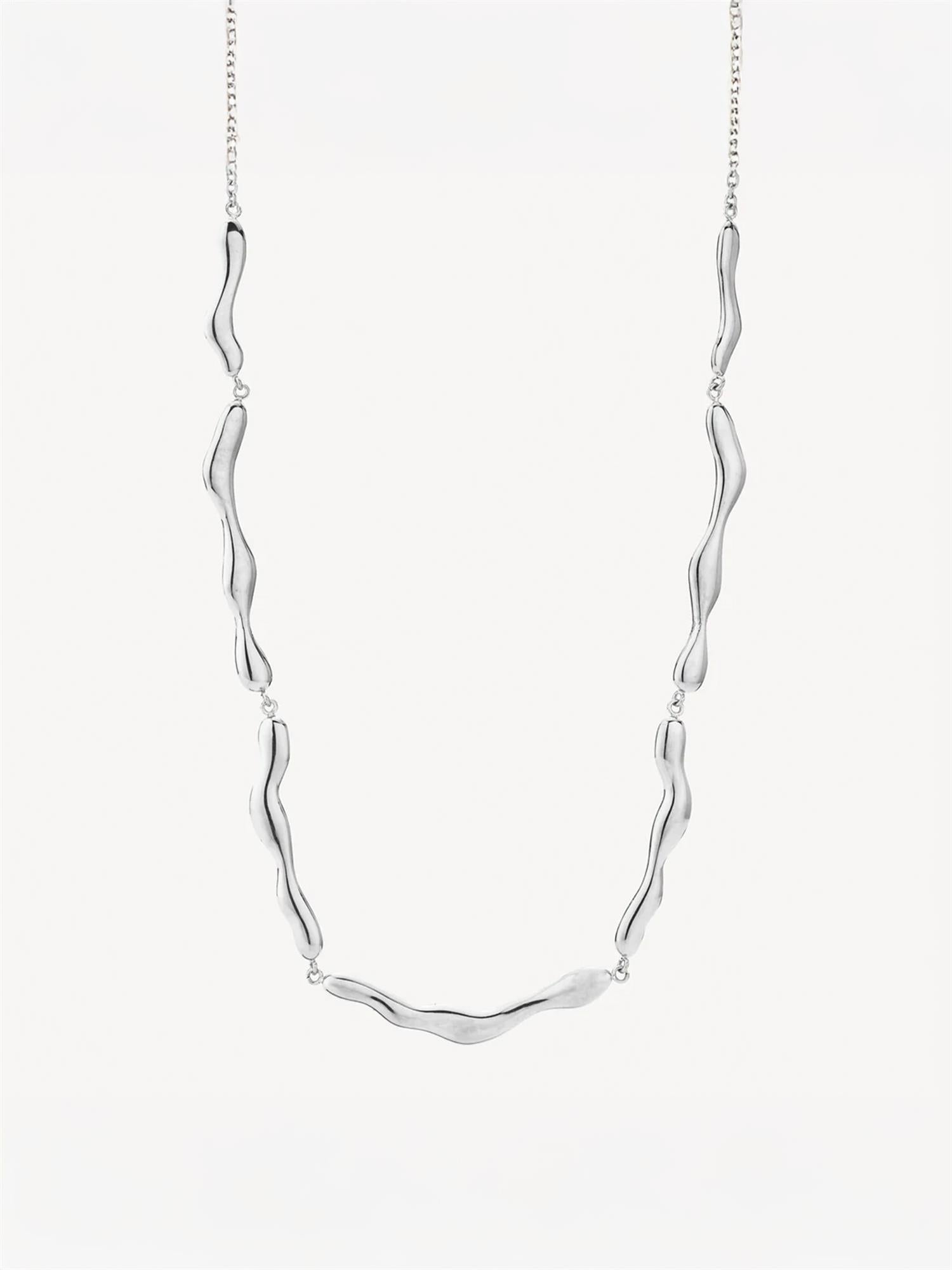 Wavy - Necklace Steel