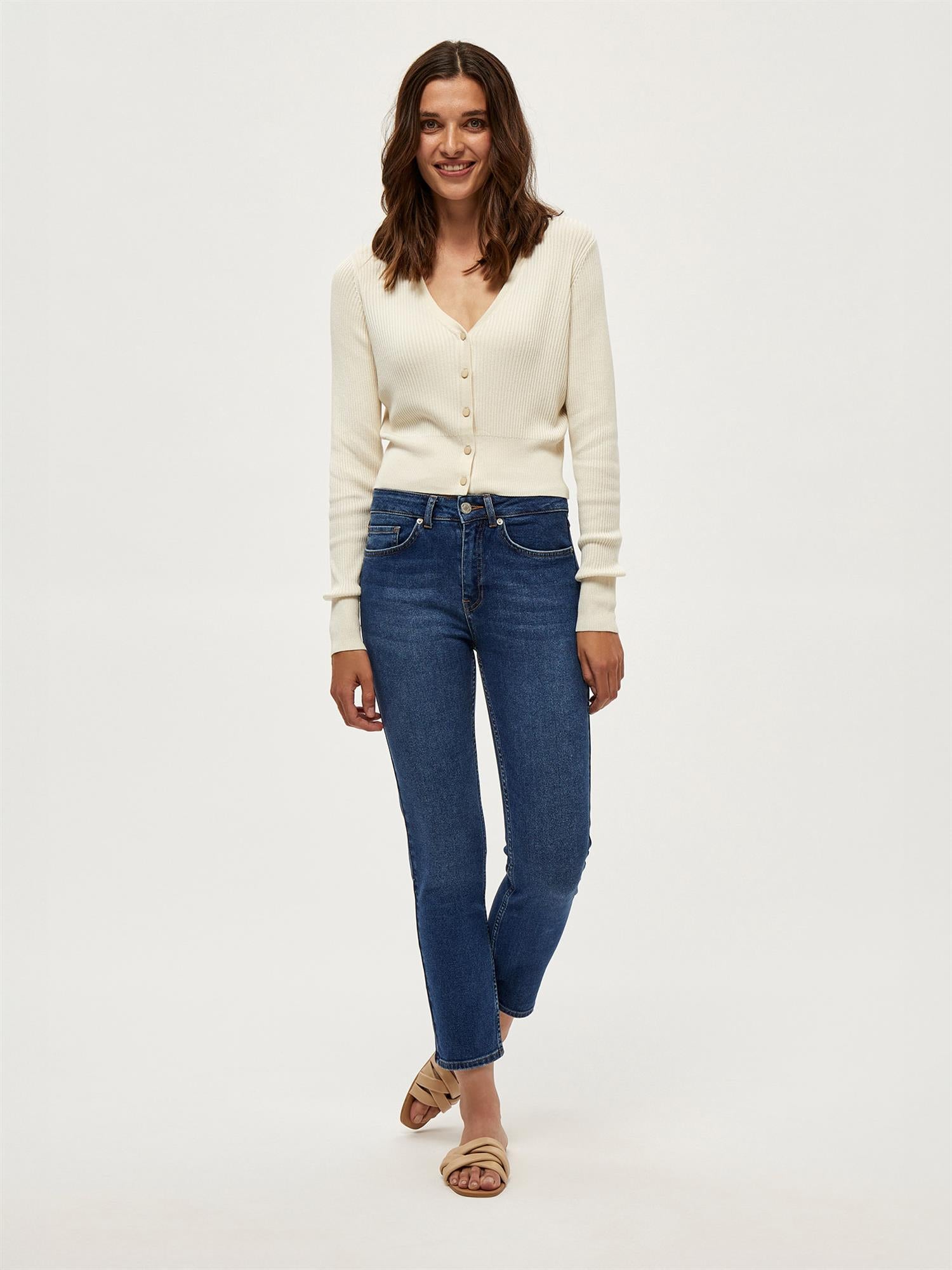 Geisha Rib Cardigan - Gardenia