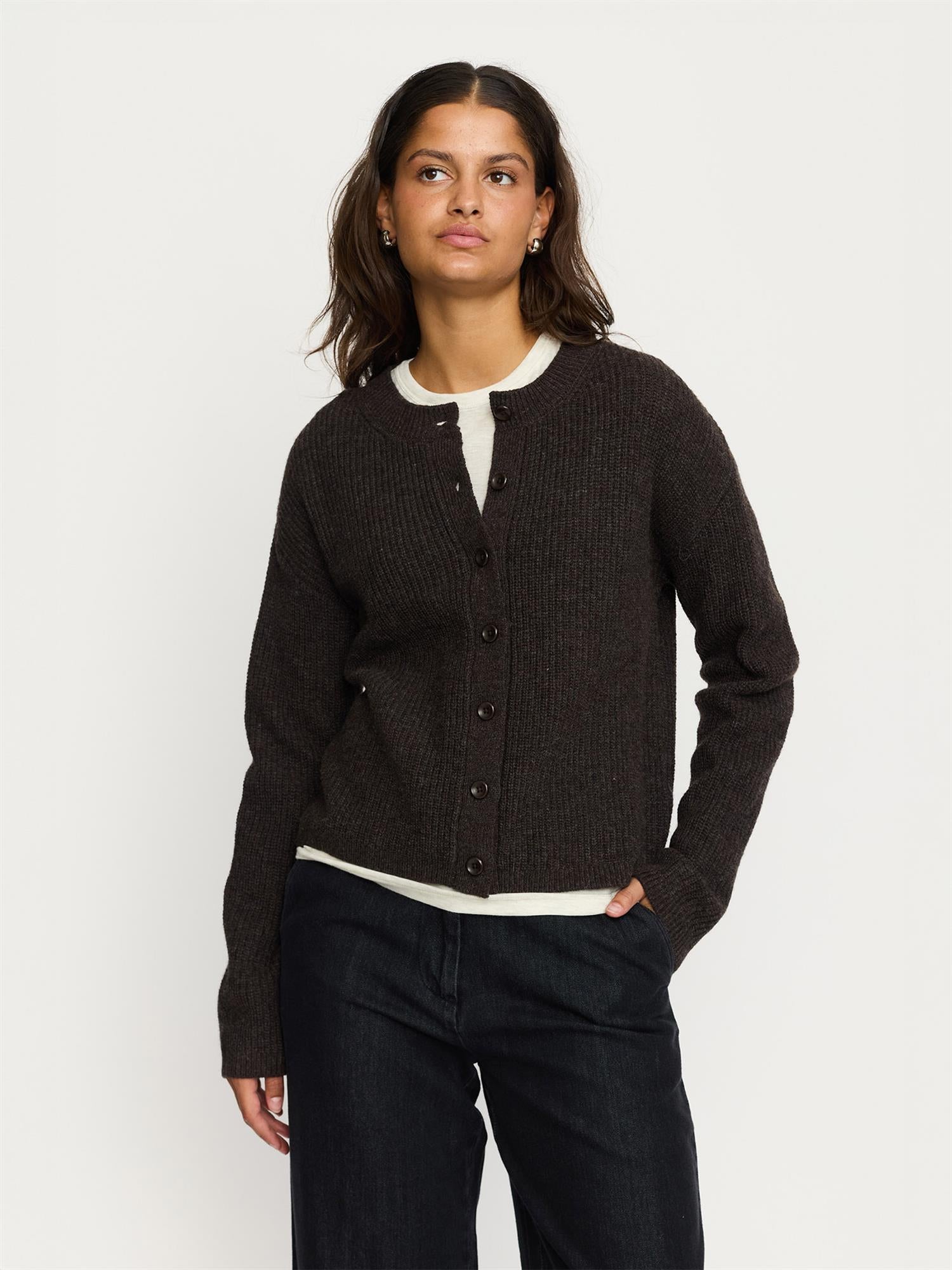 West Cardigan Knit - Brun