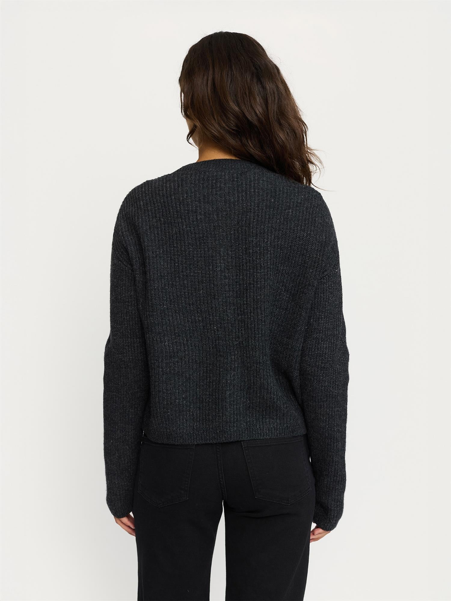 West Cardigan Knit - Mørkegrå