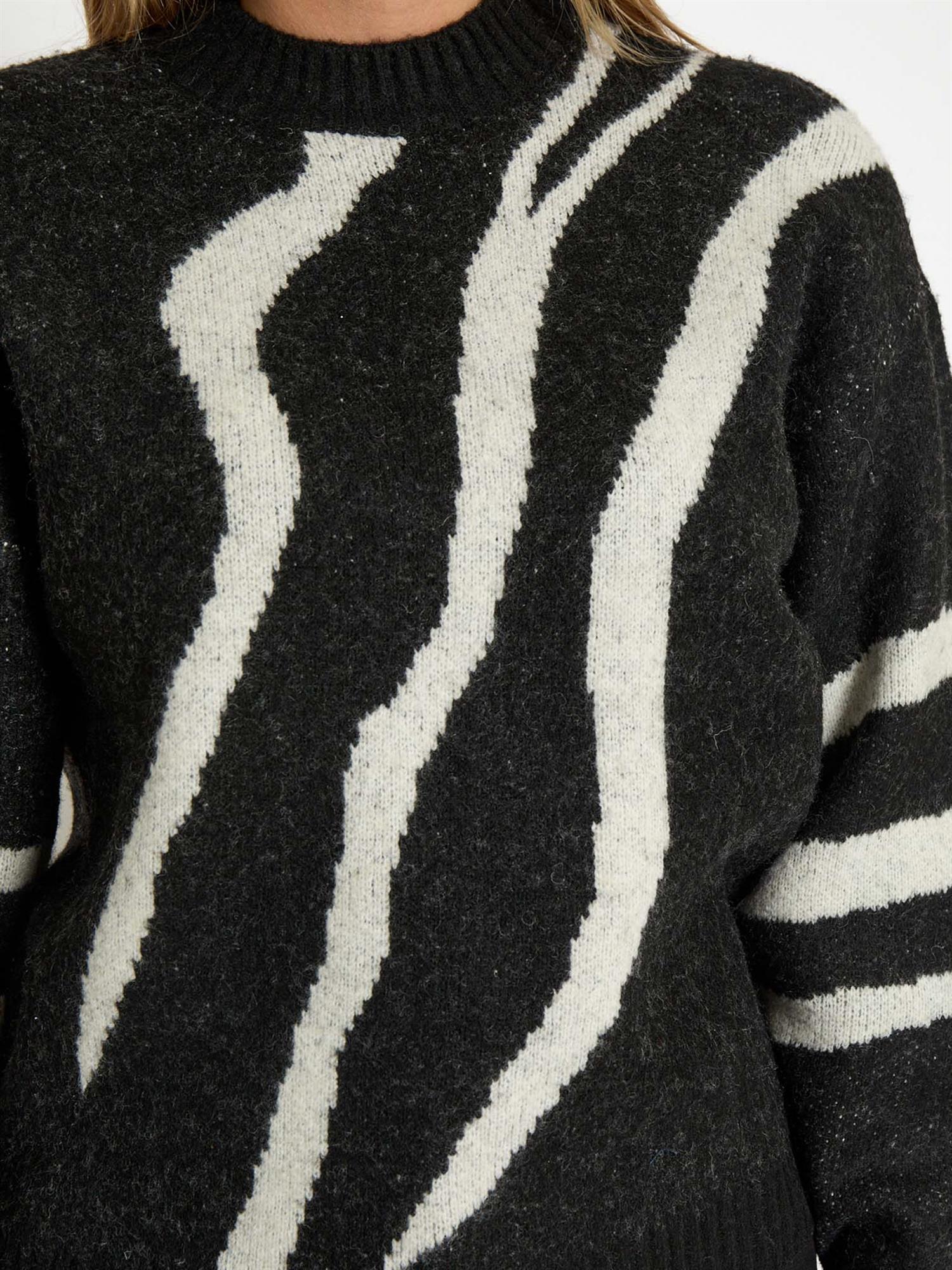 Johanne GRS RWS Knit Pullover - Black Print