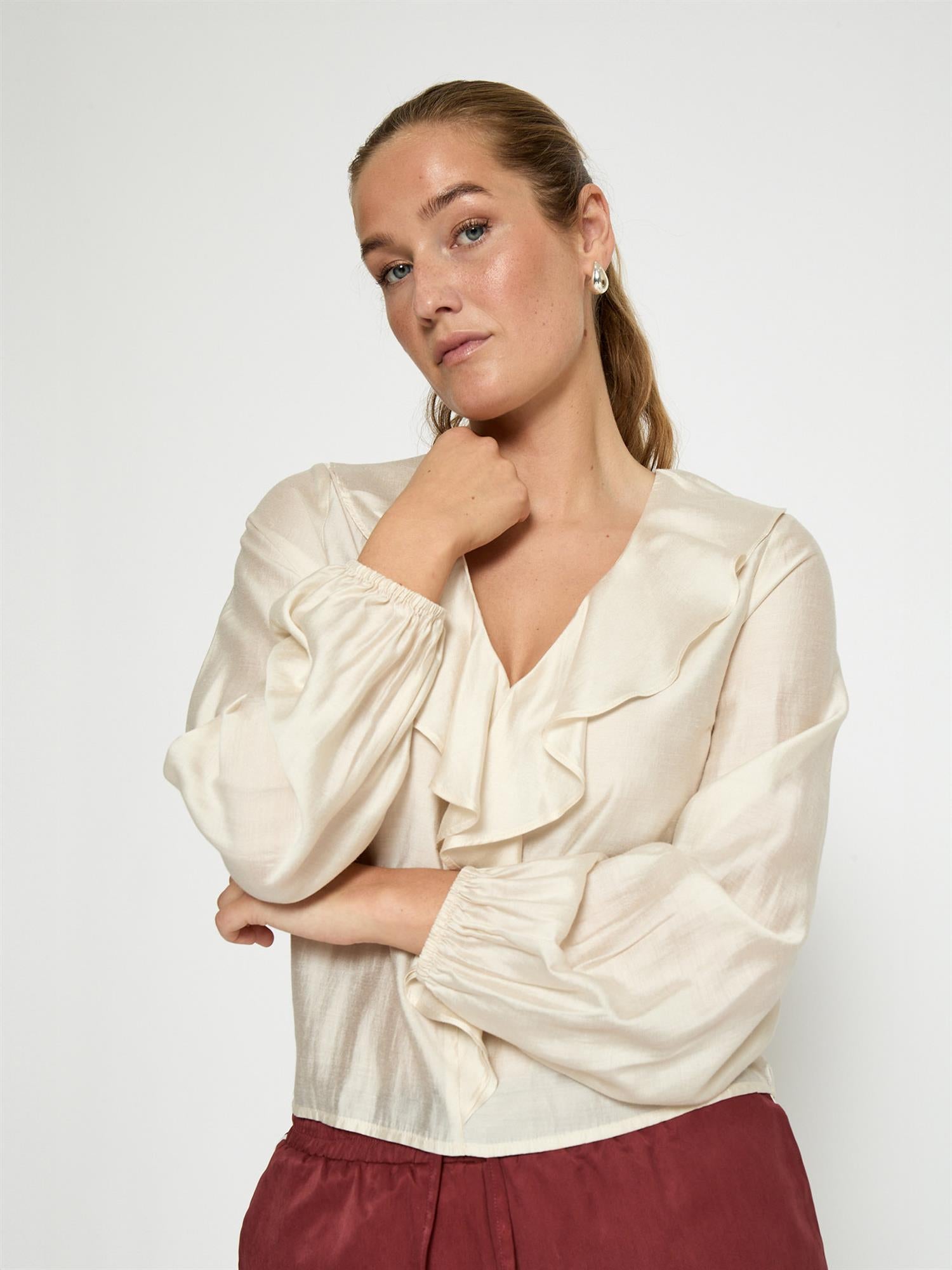 Junia Blouse - Turtledove Sand