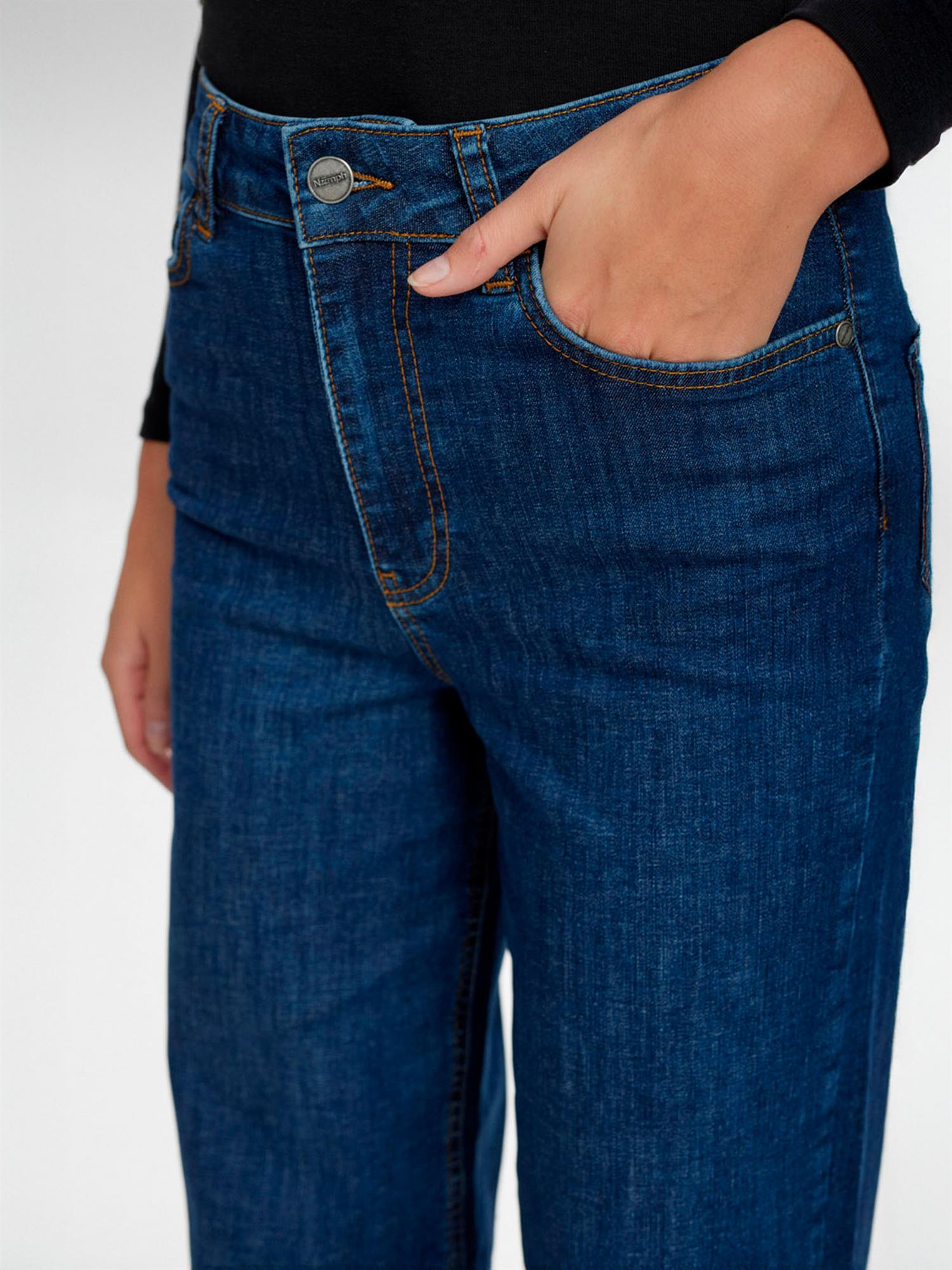 PARIS JEANS LONG DARK BLUE - Mørkeblå