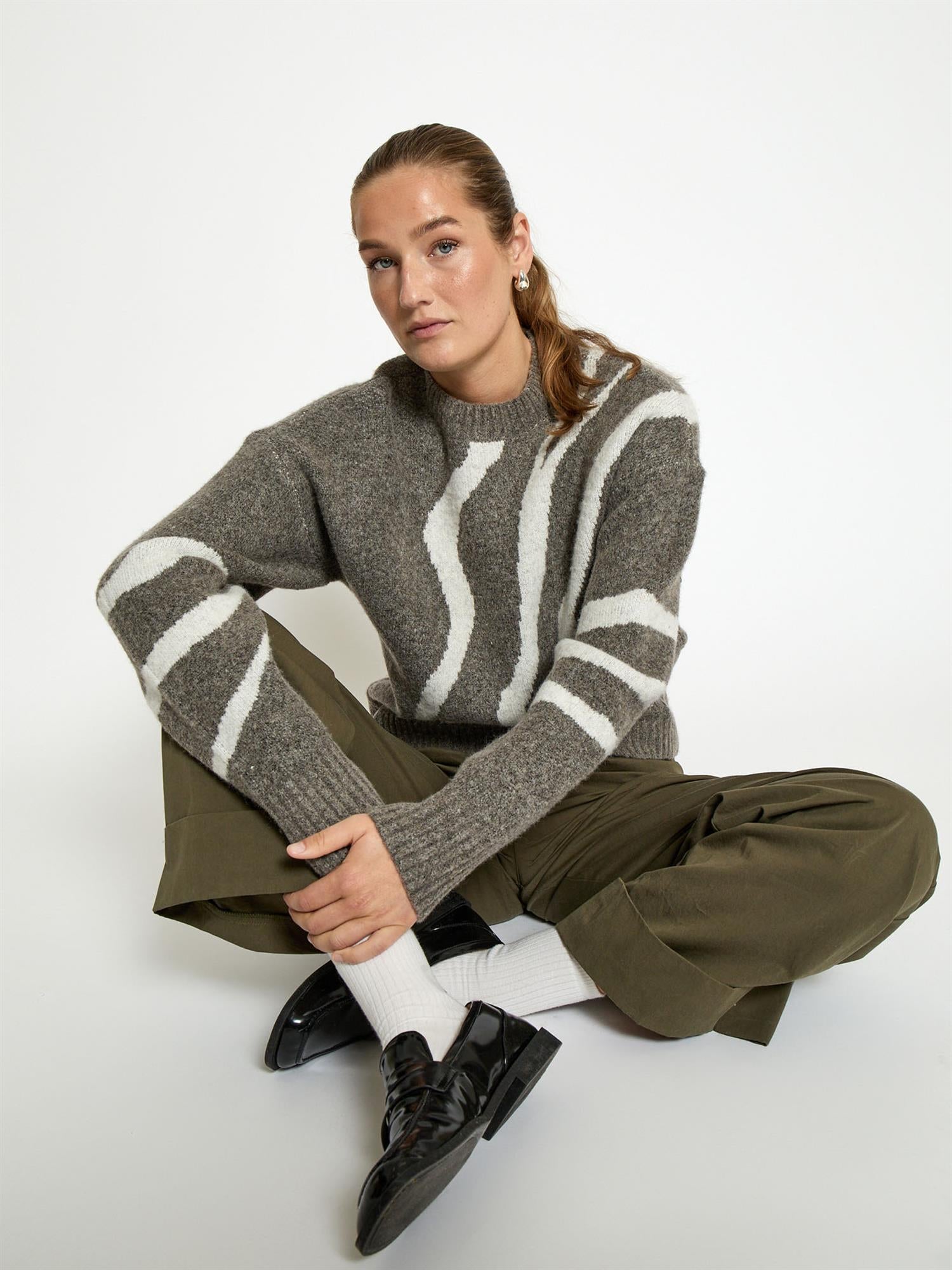 Johanne GRS RWS Knit Pullover - Walnut Print