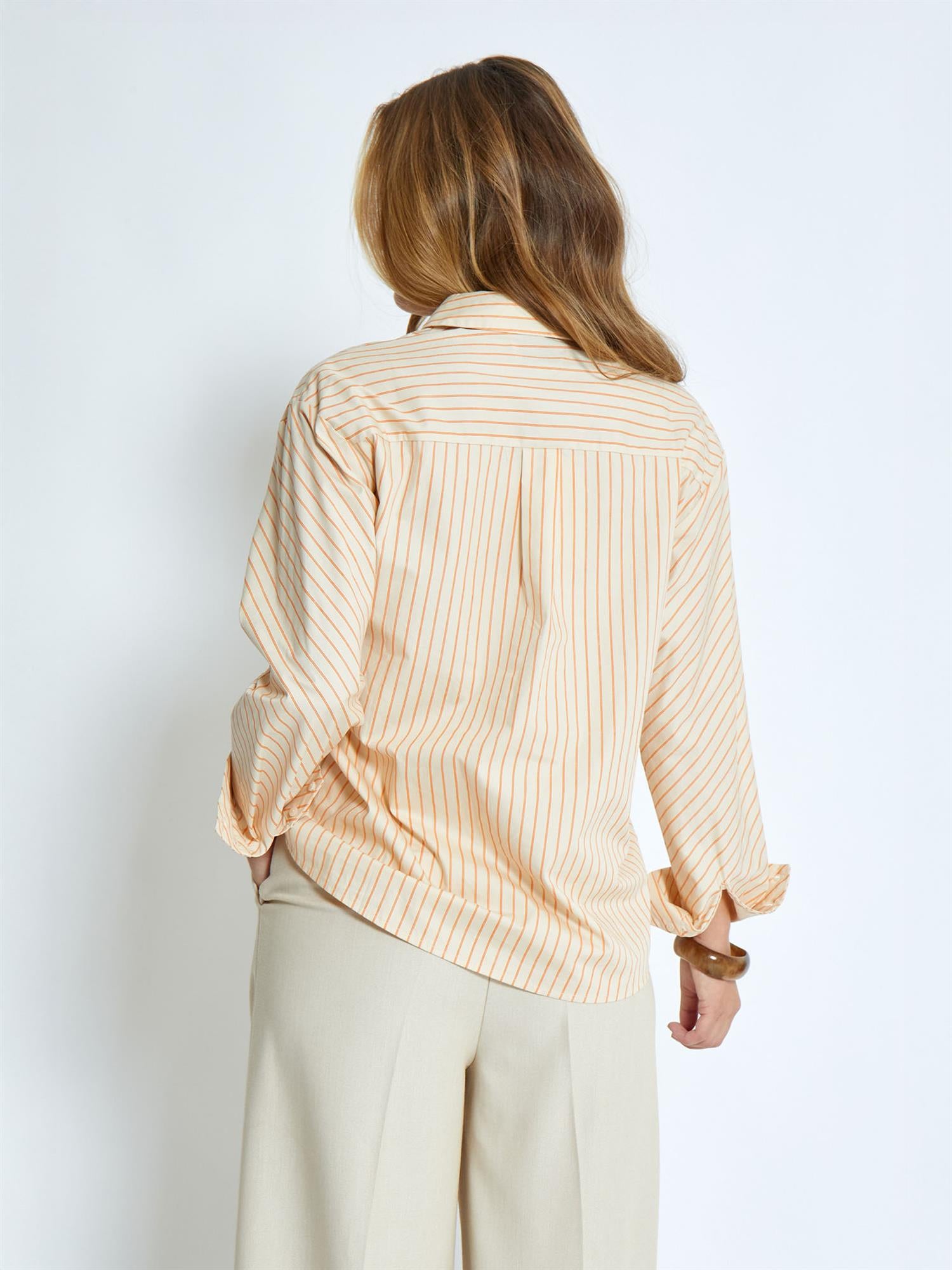 Everly Striped Shirt - Russet Orange Stripe