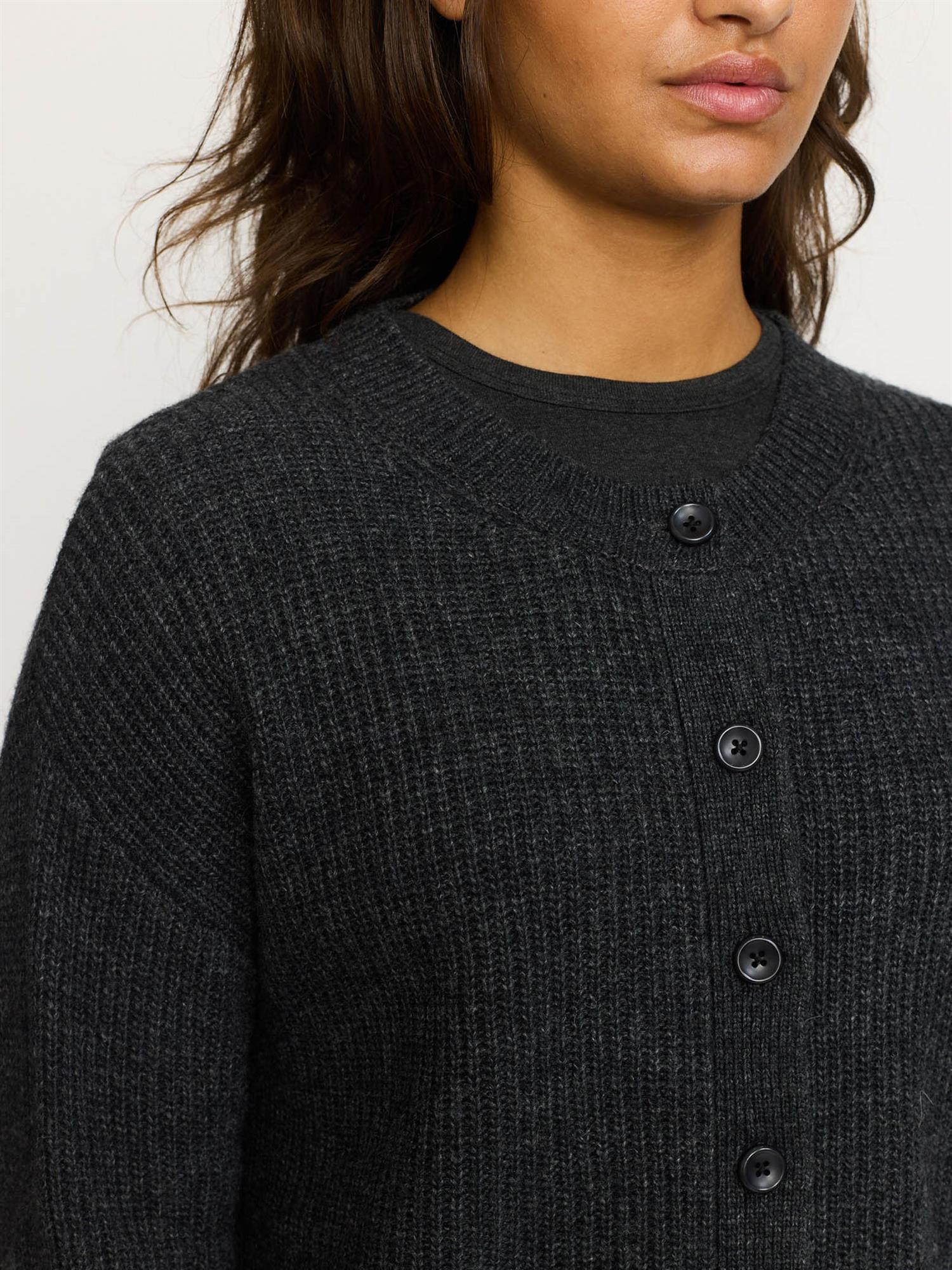 West Cardigan Knit - Mørkegrå