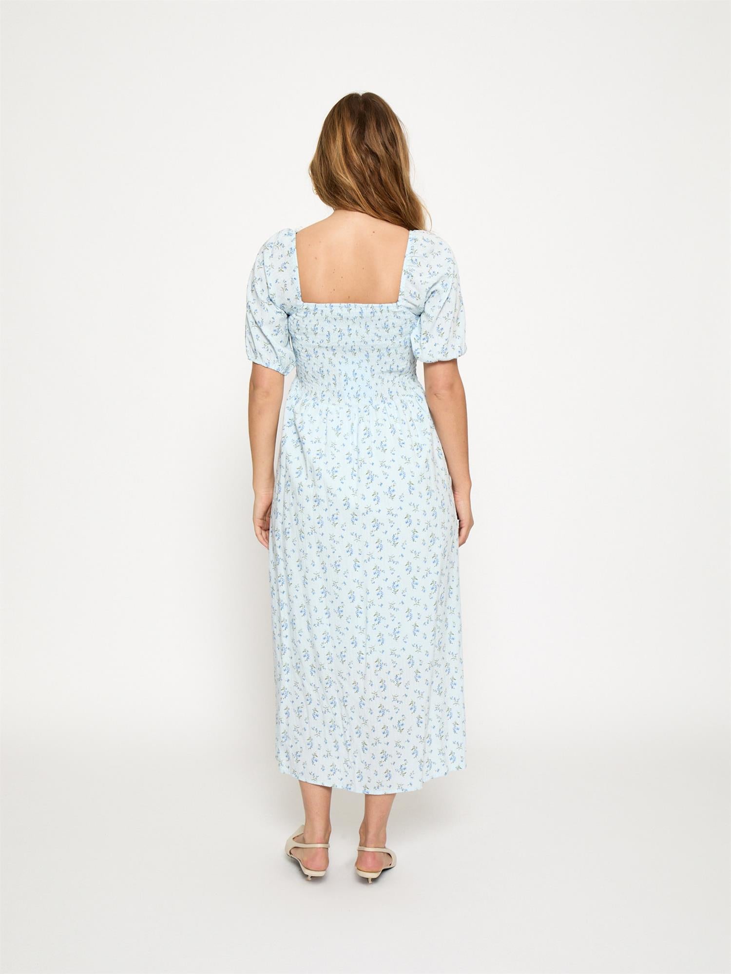 Anni Midi dress - Skyway Blue Print
