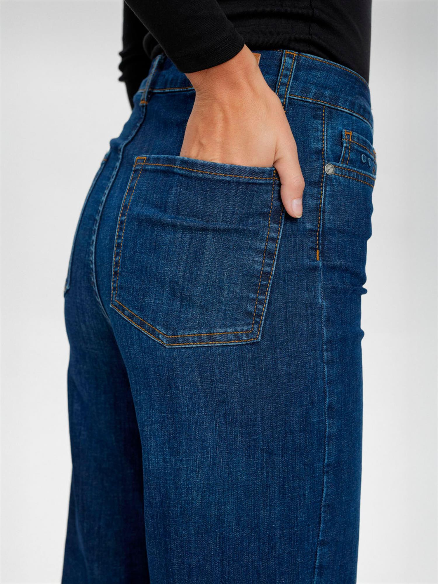 PARIS JEANS LONG DARK BLUE - Mørkeblå