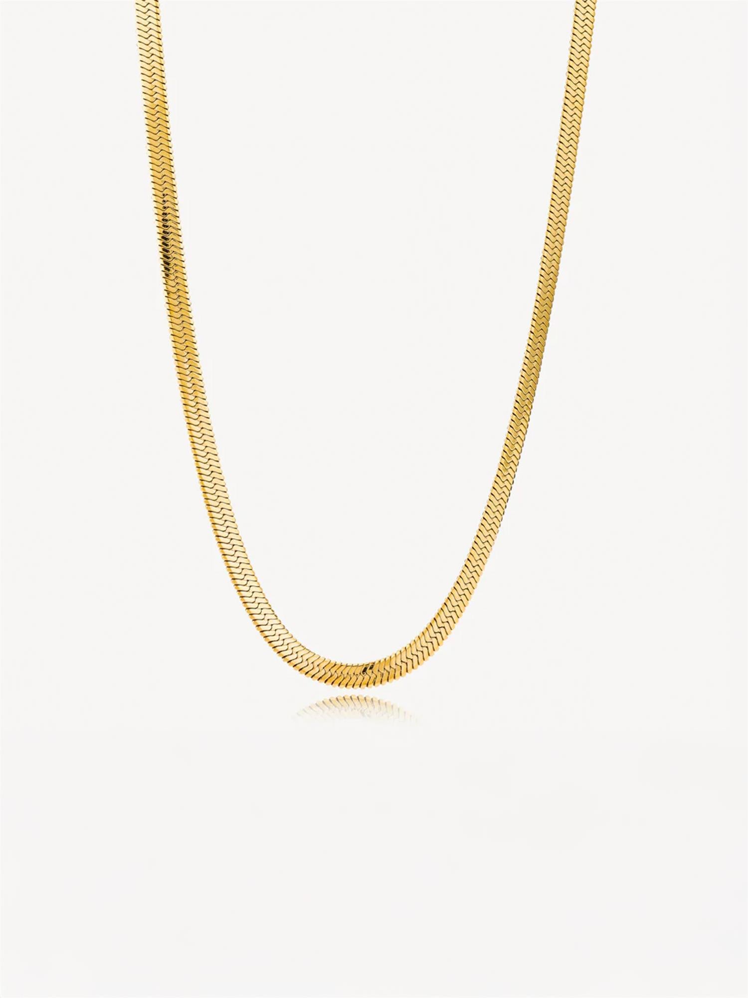 Snake - Necklace Gold-plated - Gull
