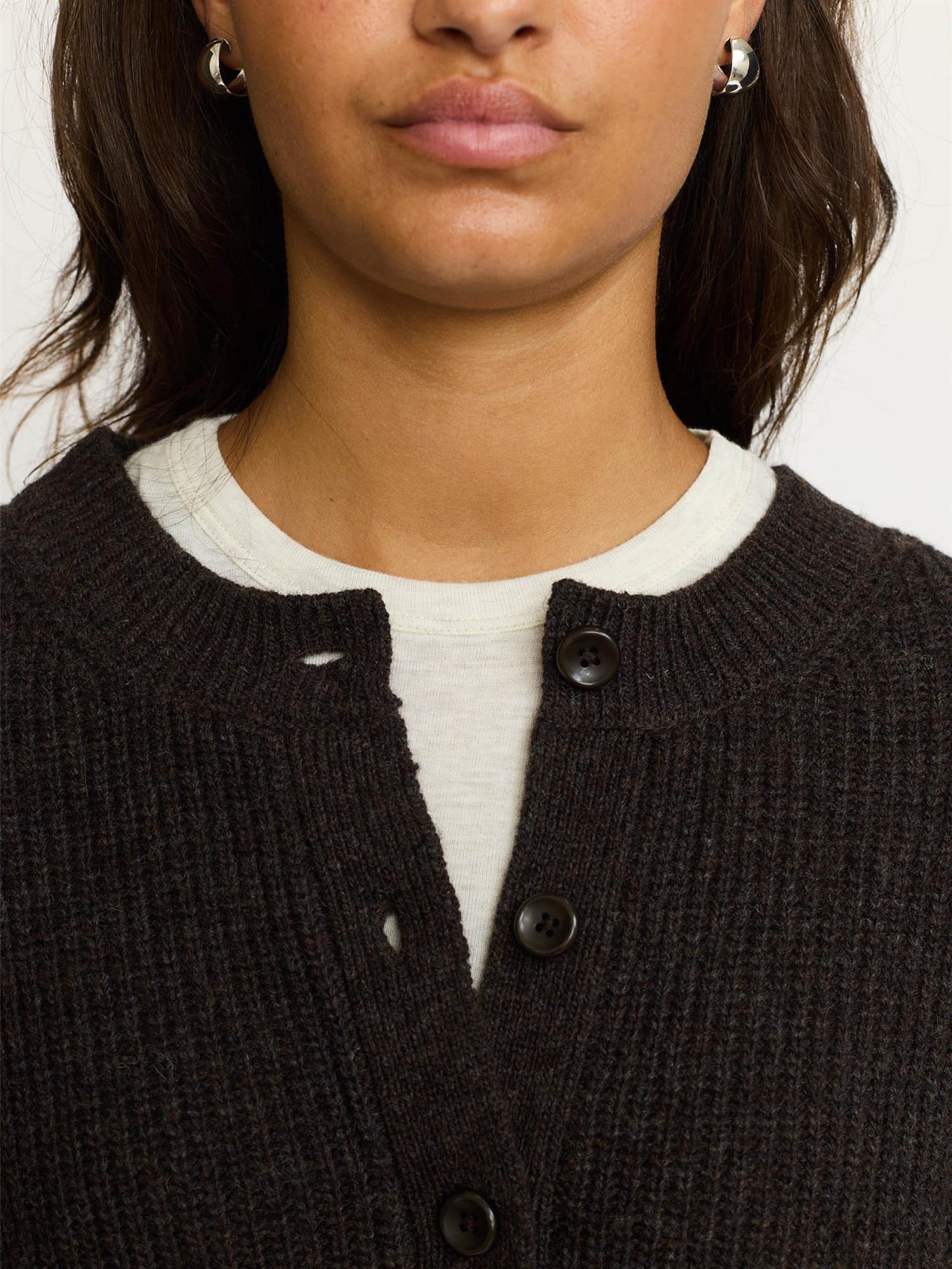 West Cardigan Knit - Brun