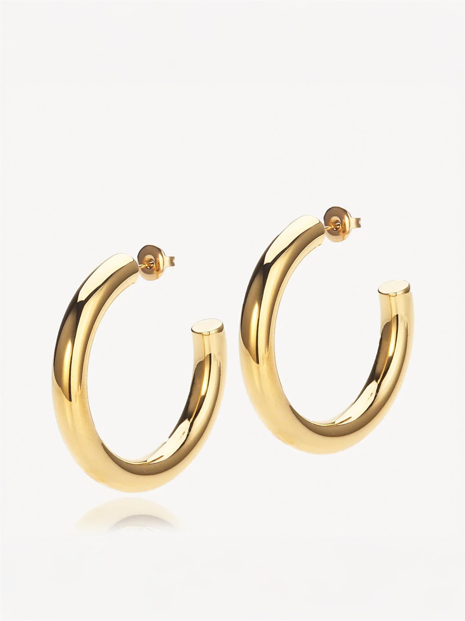 Aura - Hoops Large Gold-plated