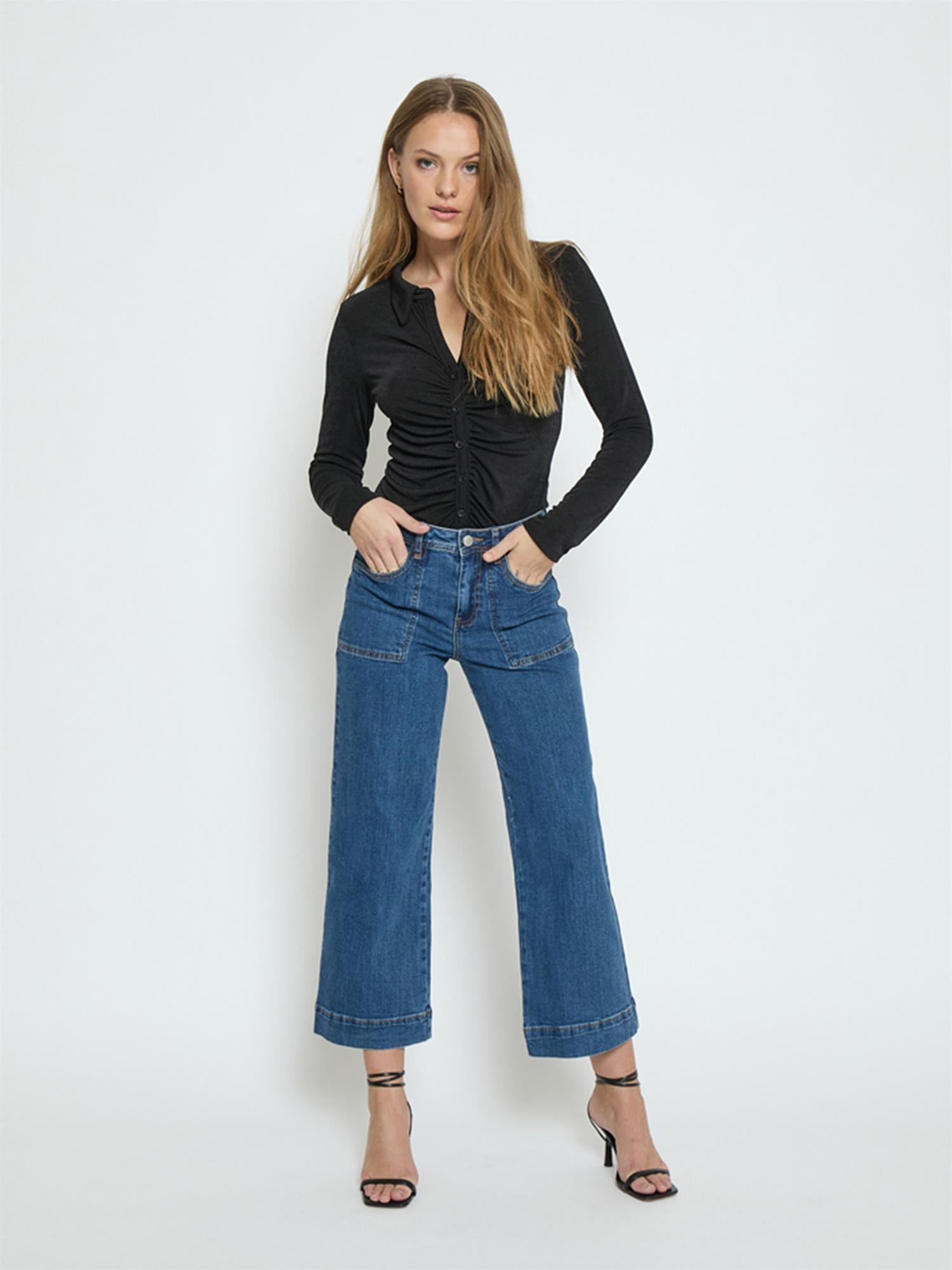 Florence Denim Pants - Dark Blue