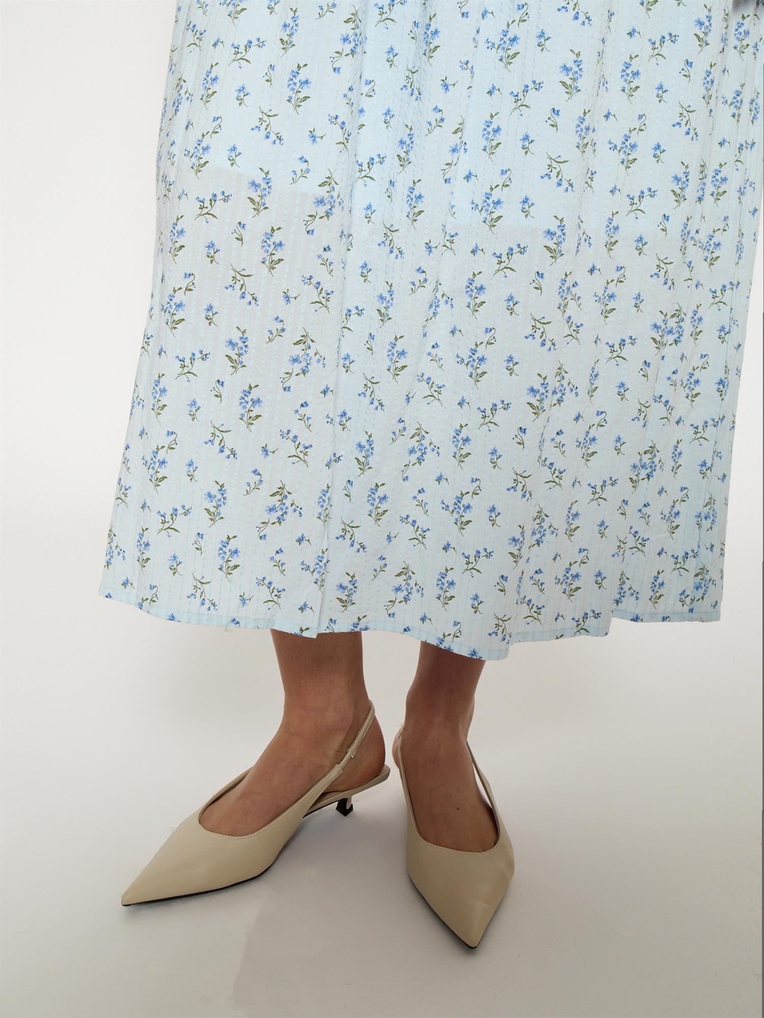 Anni Midi dress - Skyway Blue Print