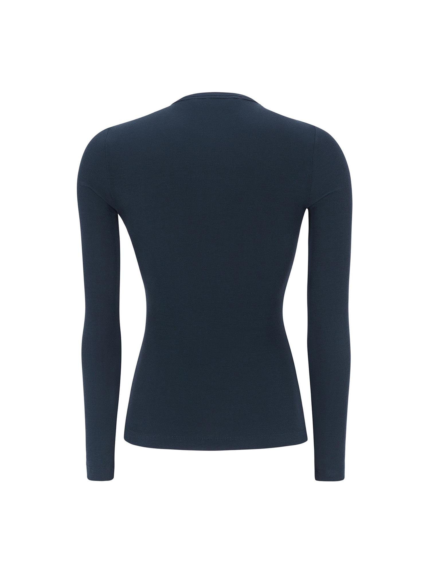 Fenja O-neck Top - Mørkeblå