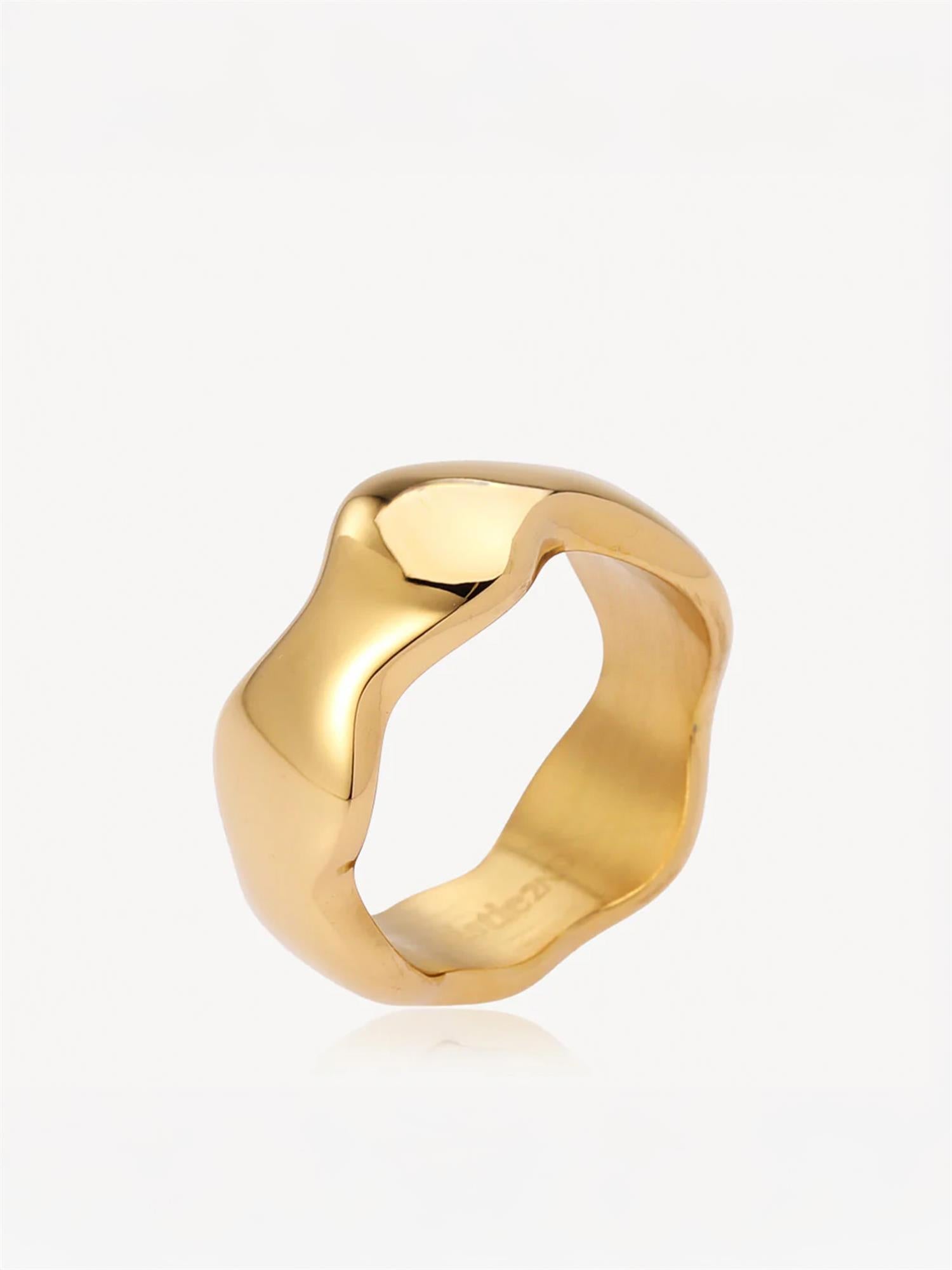 Wavy - Ring Gold-plated