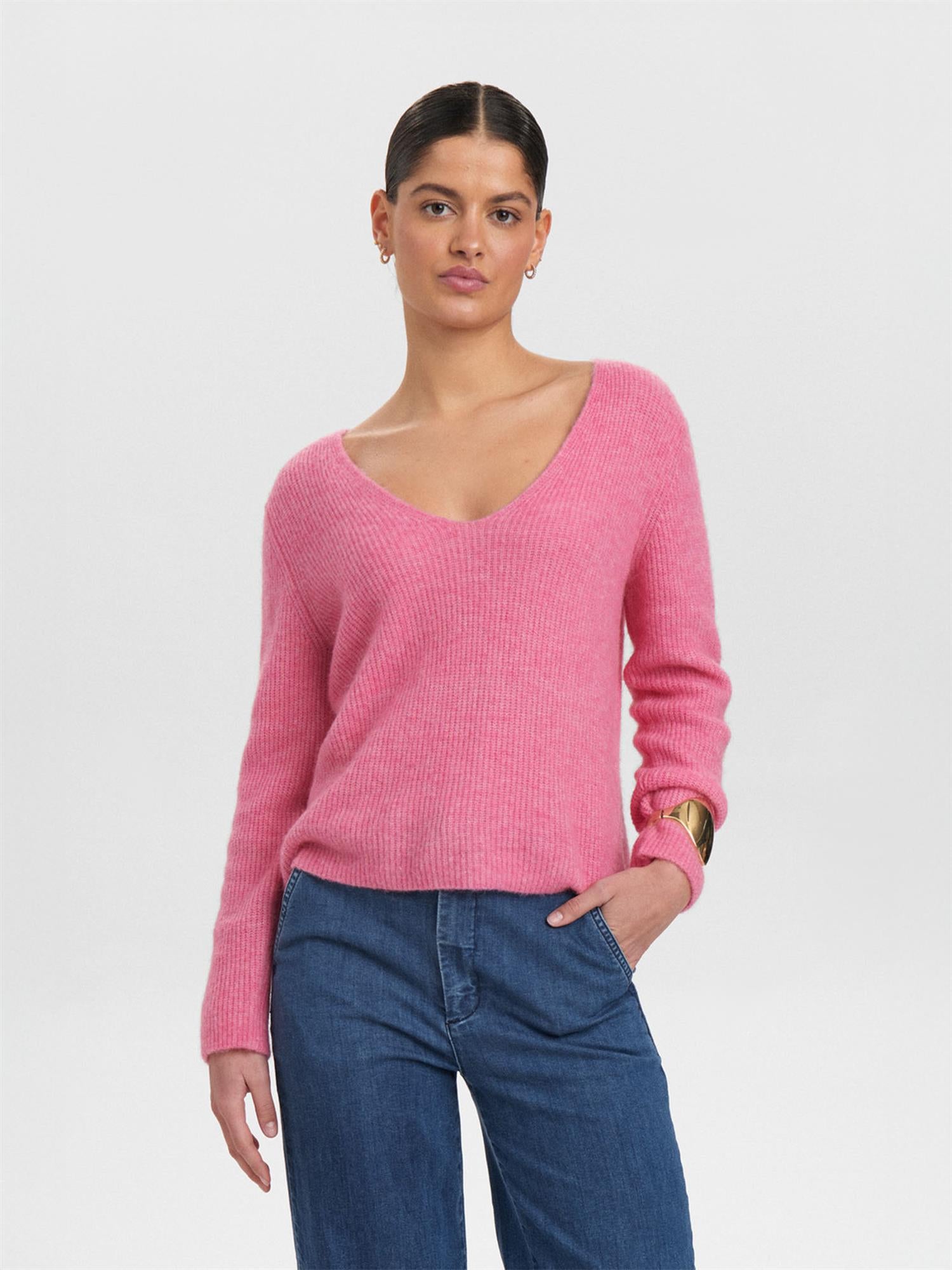 RIETTE RIB V-NECK PULLOVER