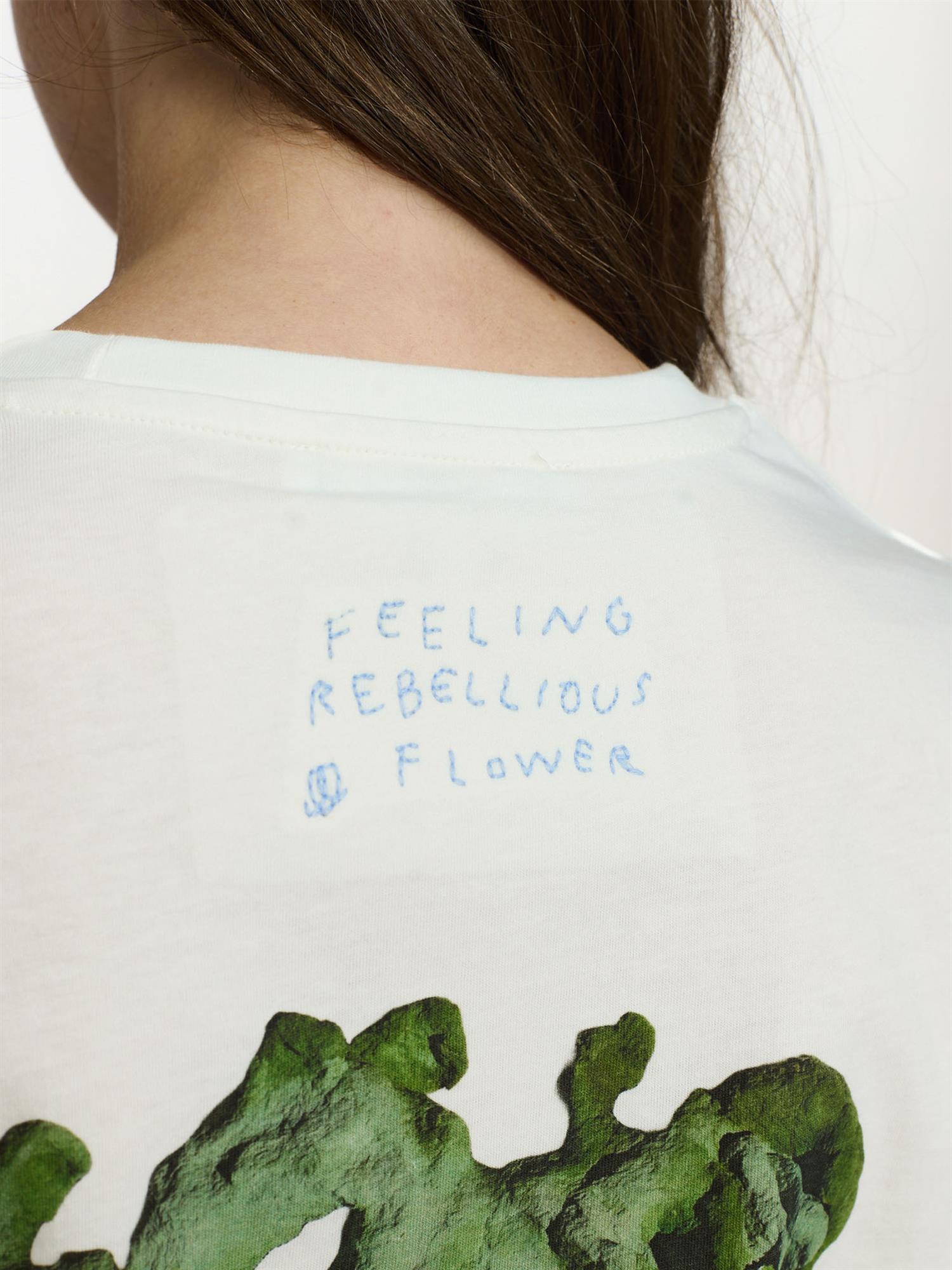 Edana Print T-shirt - Hvit