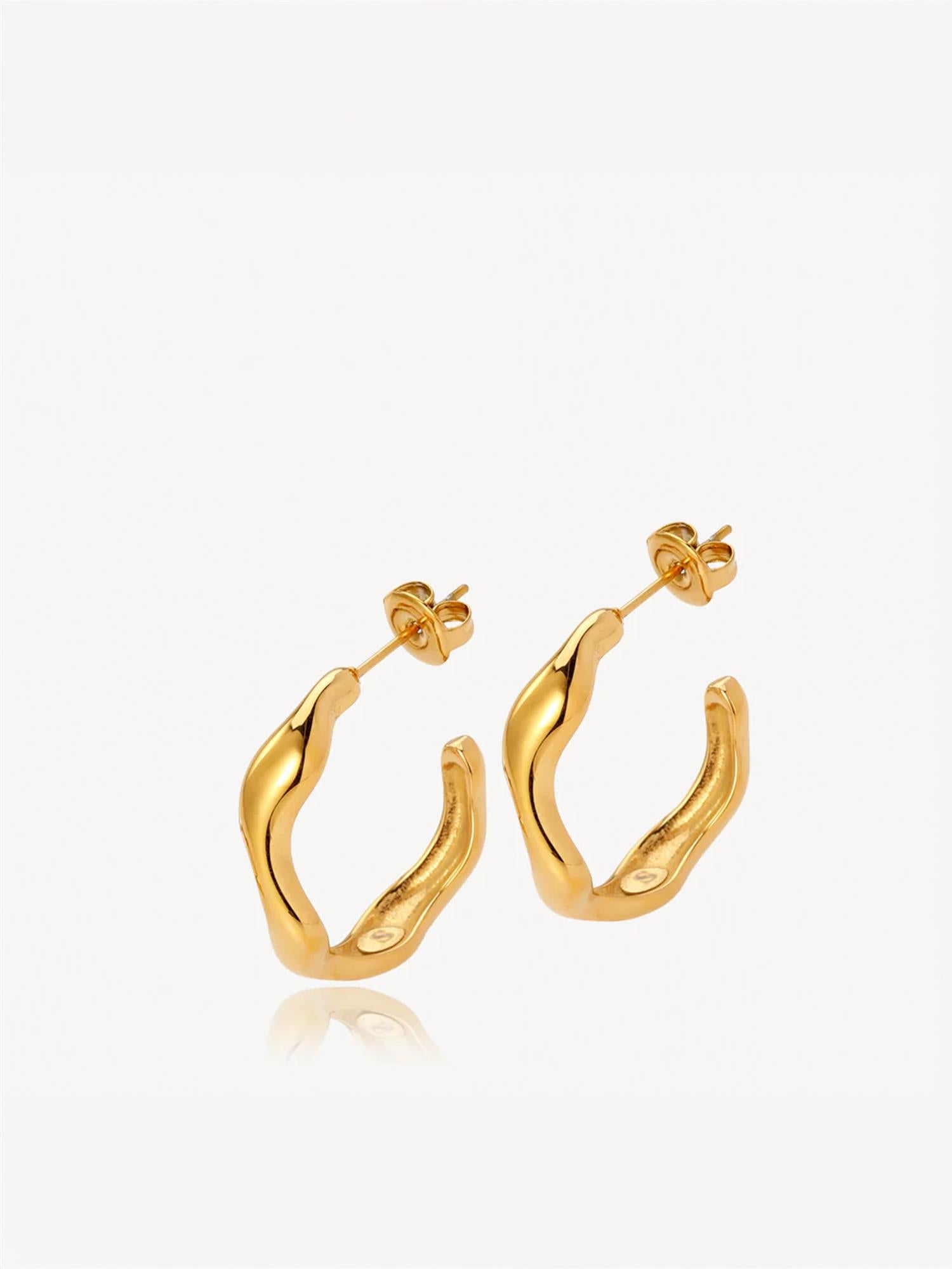 Wavy - Creoles Gold-plated