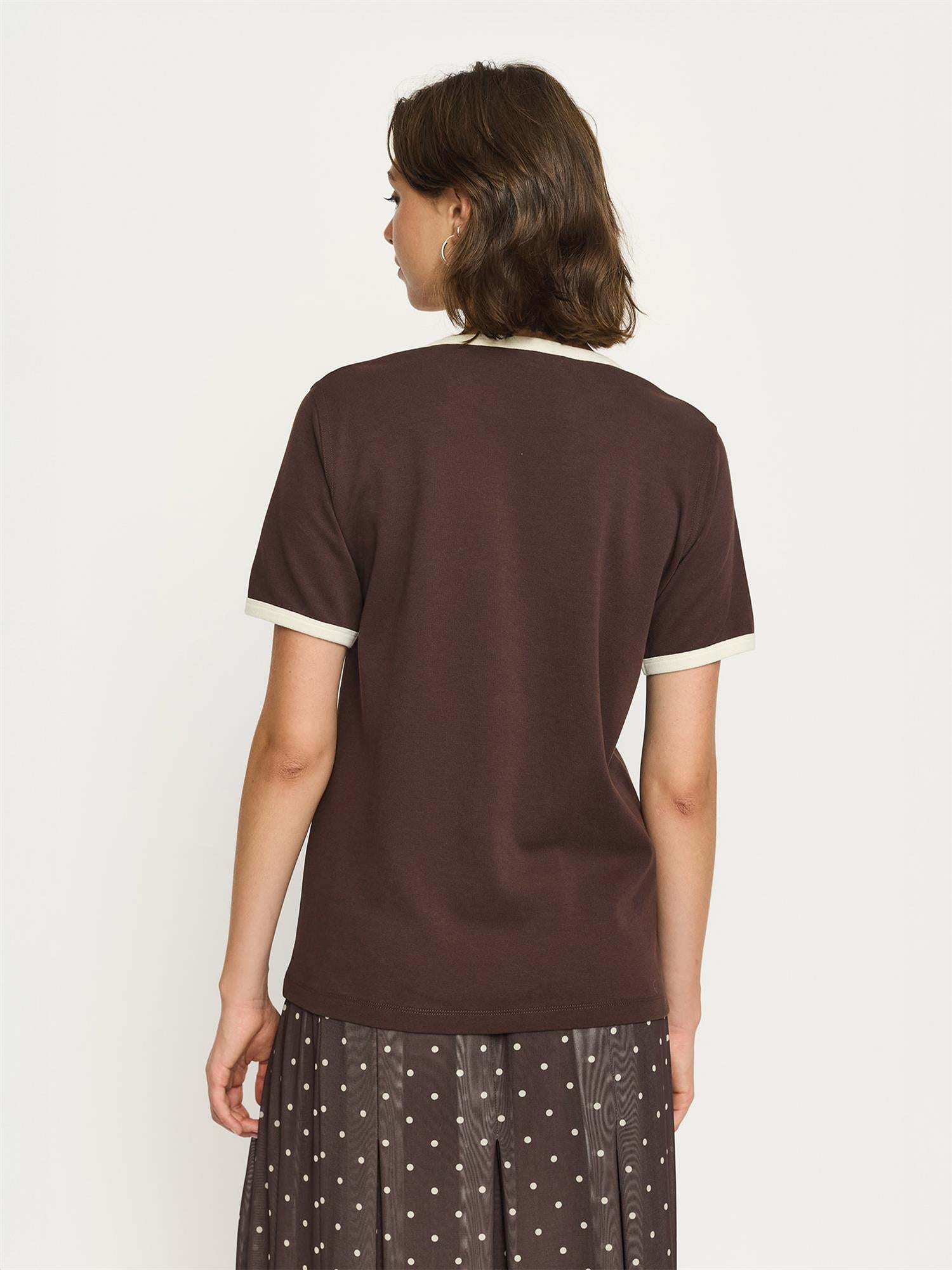 Hella Contrasted O-neck Top GOTS