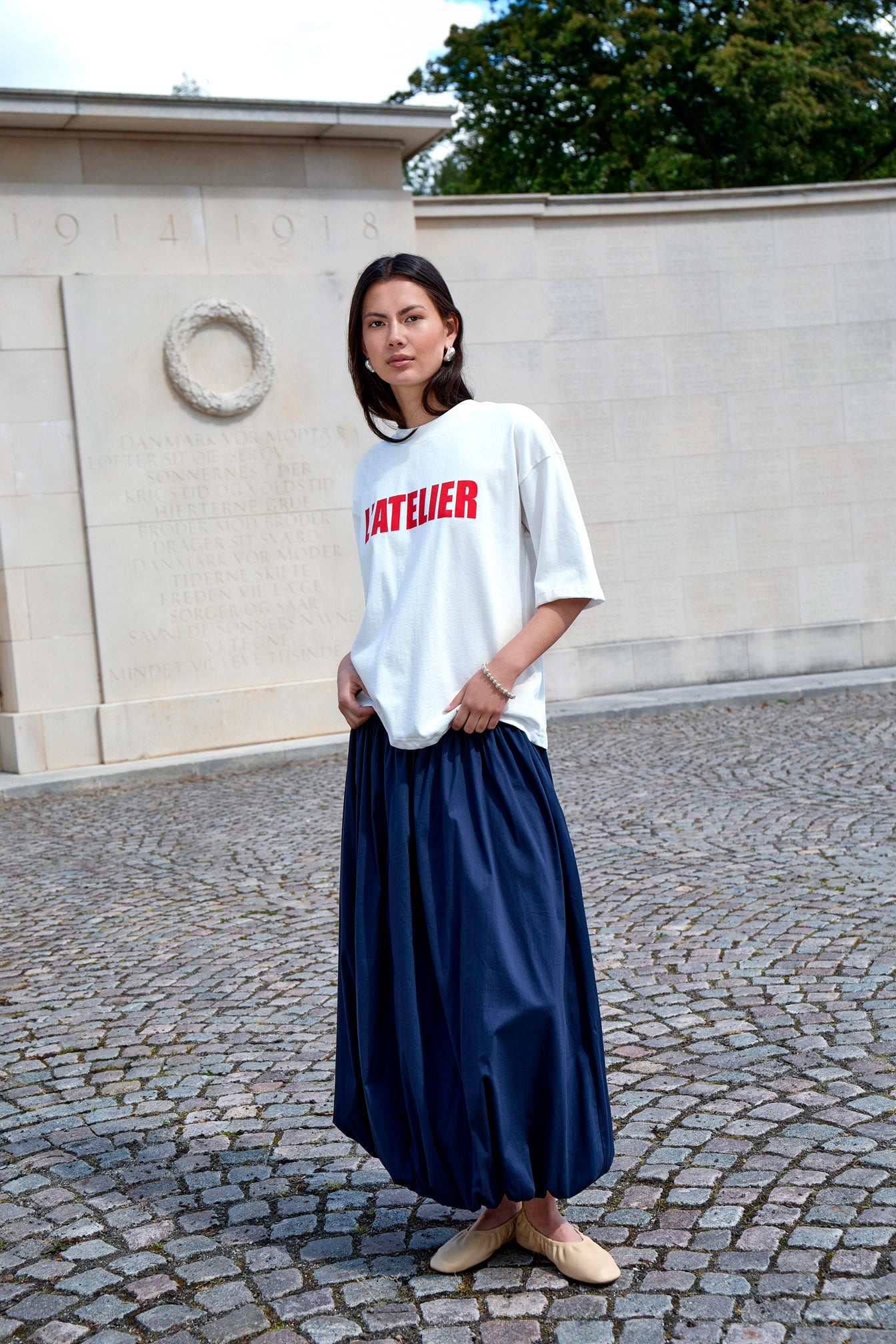 Oline Midi Skirt - Sky Captain