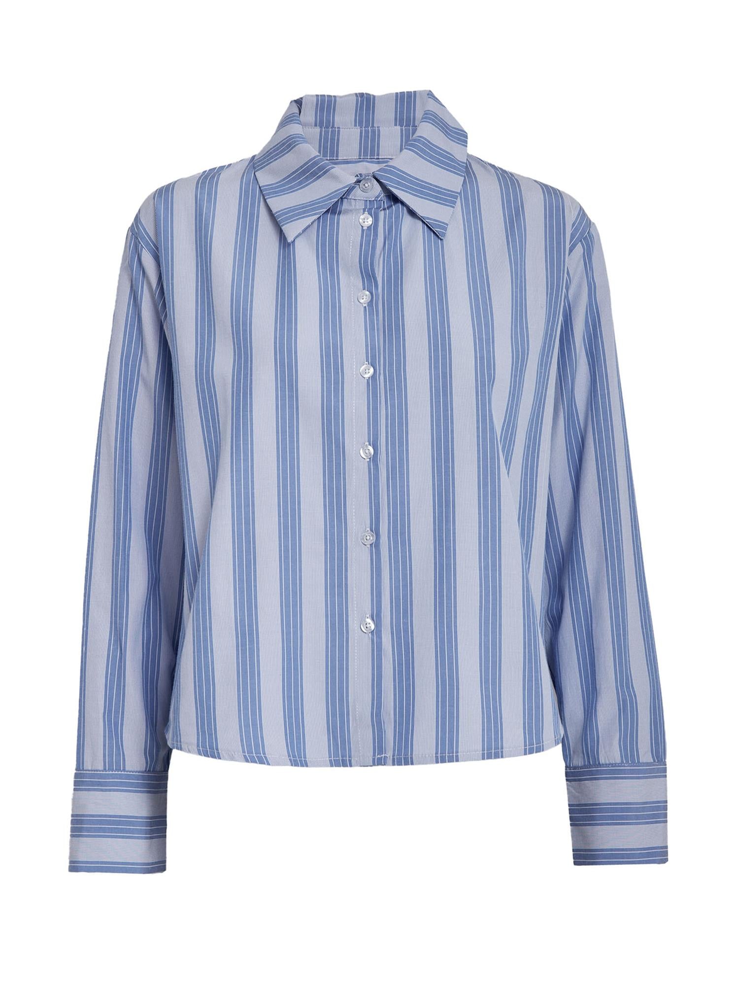 Esme Stripe Shirt - Blue Bonnet Stripe