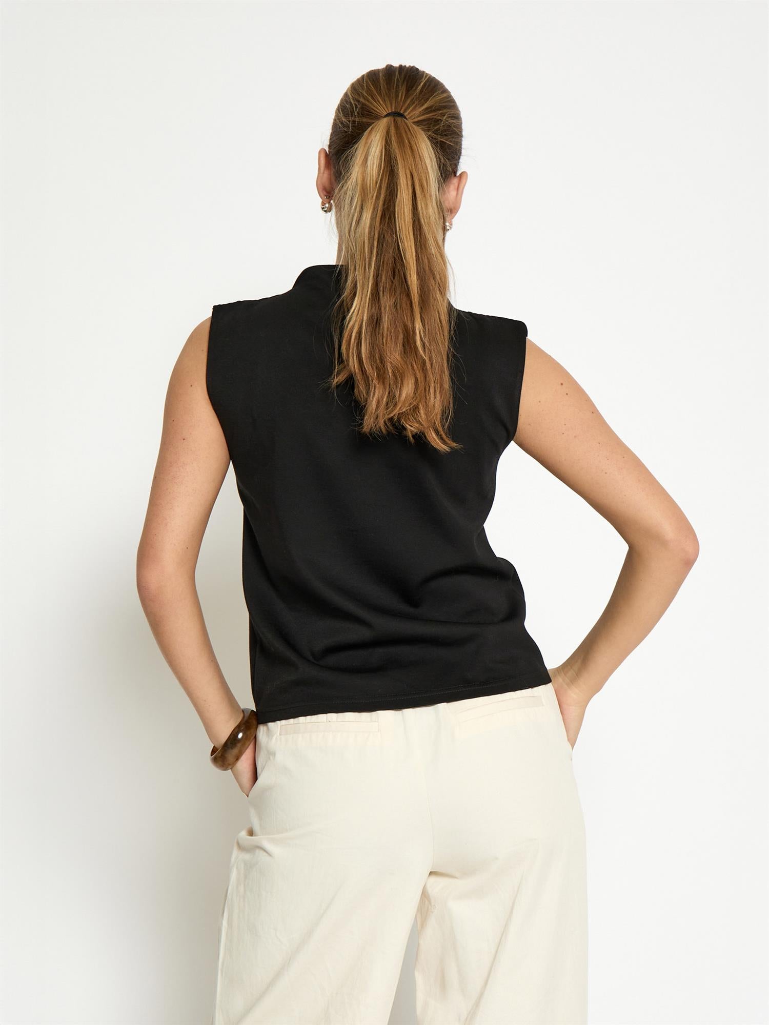 Inka Sleeveless Top - Black