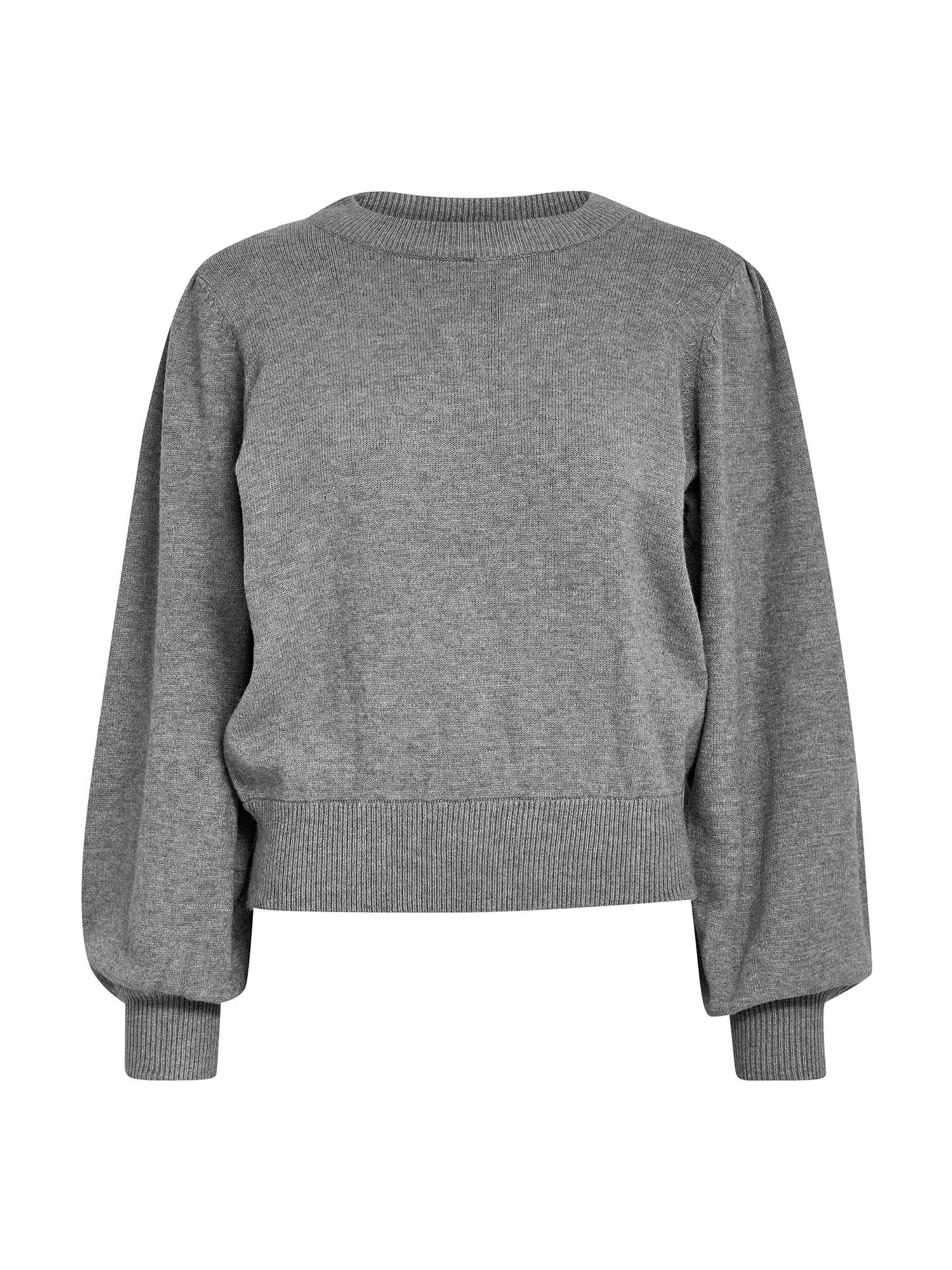 Judy Round Neck Pullover - Grå Melert