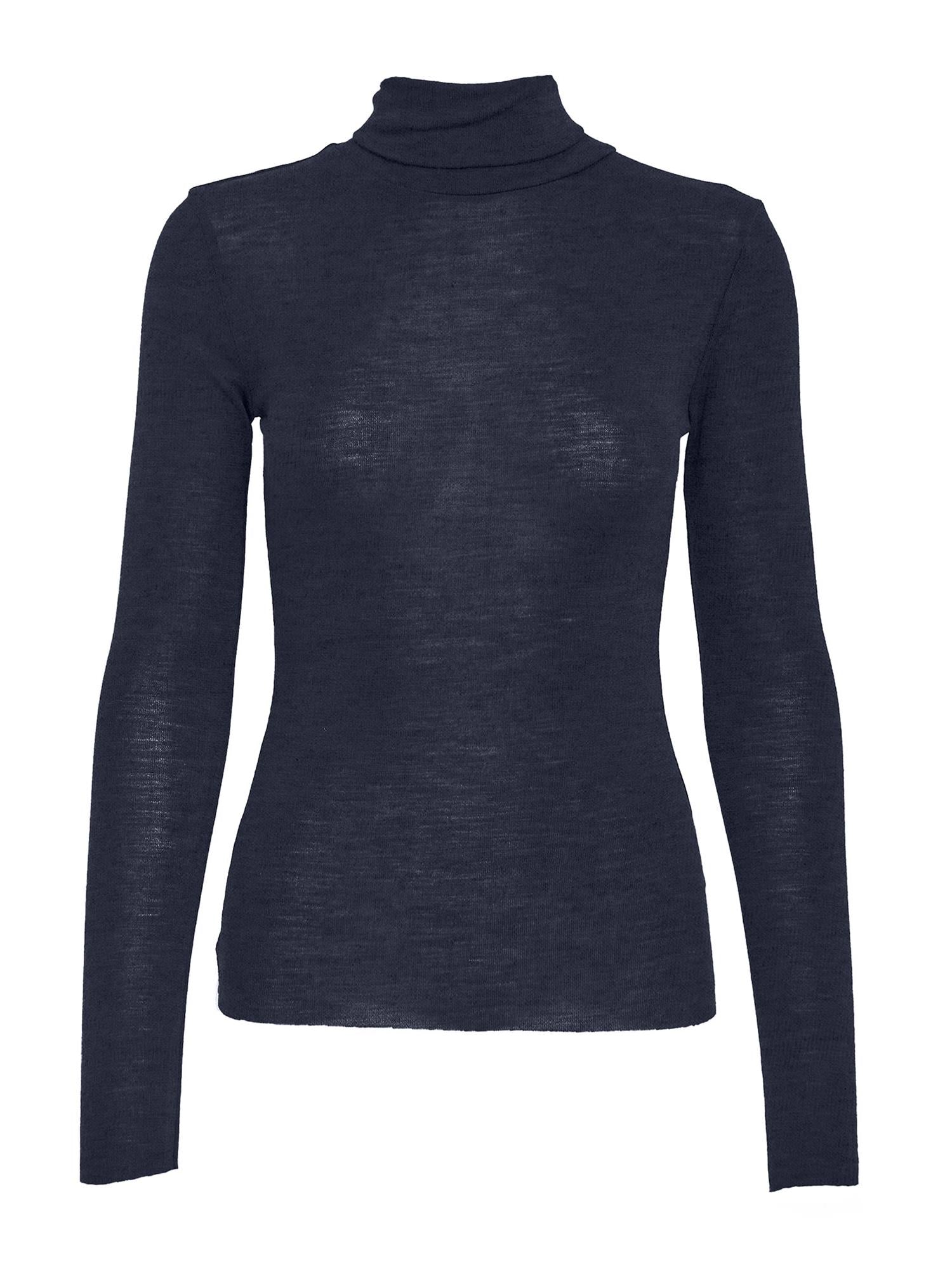 Cally Roll Neck Long Sleeve Top - Mørkeblå
