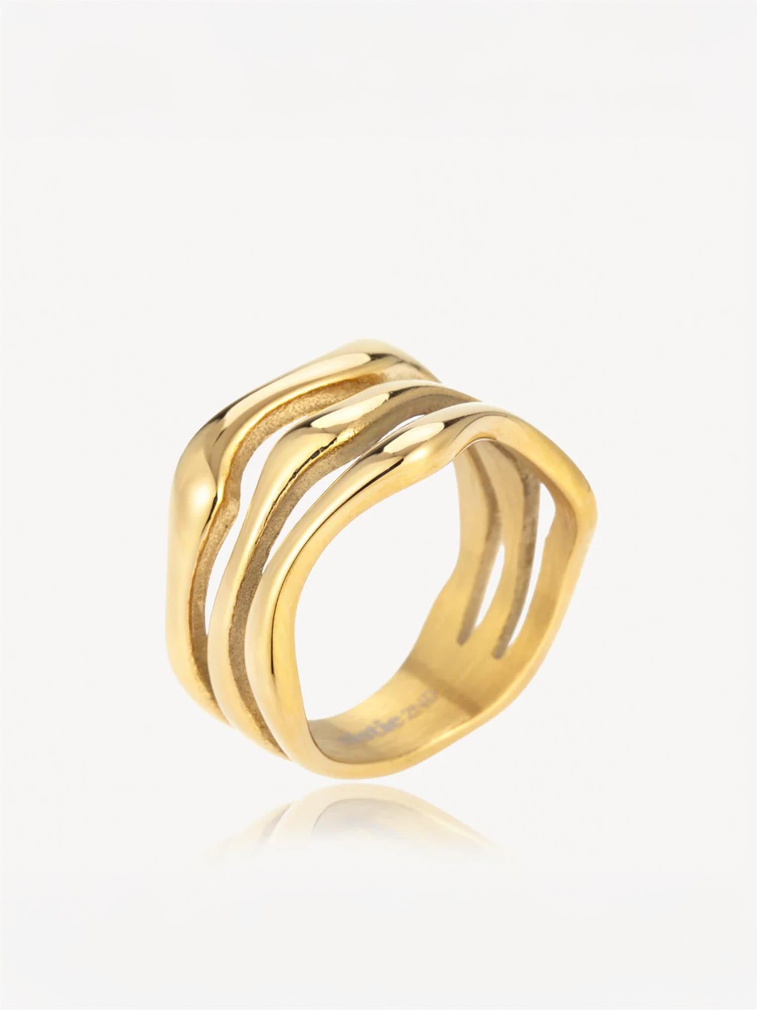 Wavy - Ring Gold-Plated