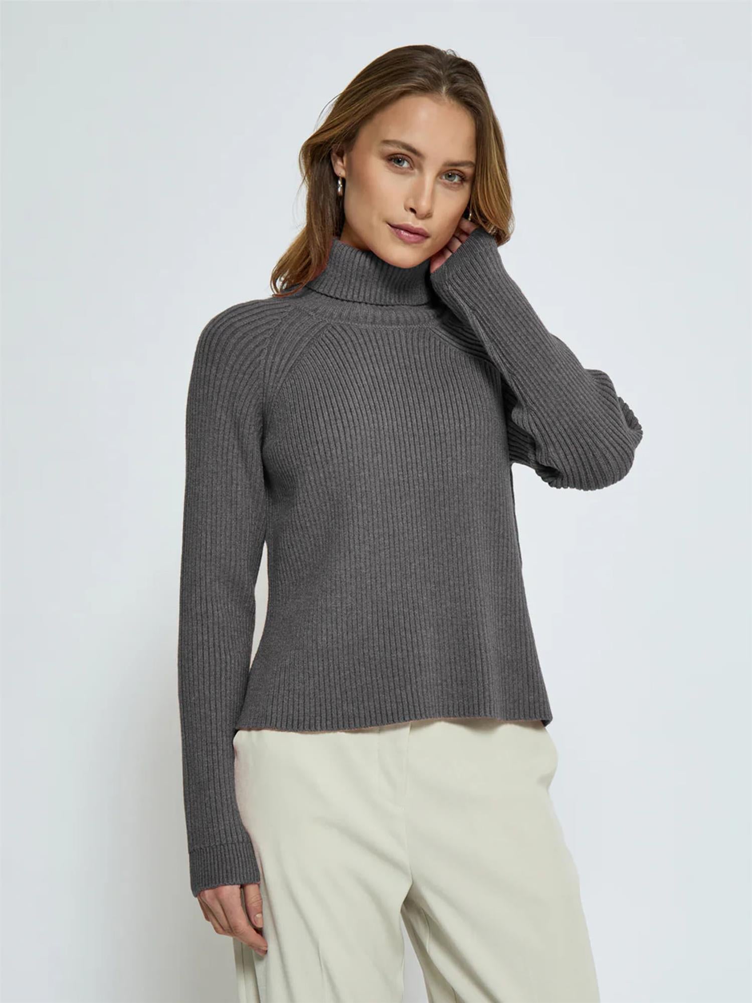 Ava knit turtleneck - Grå