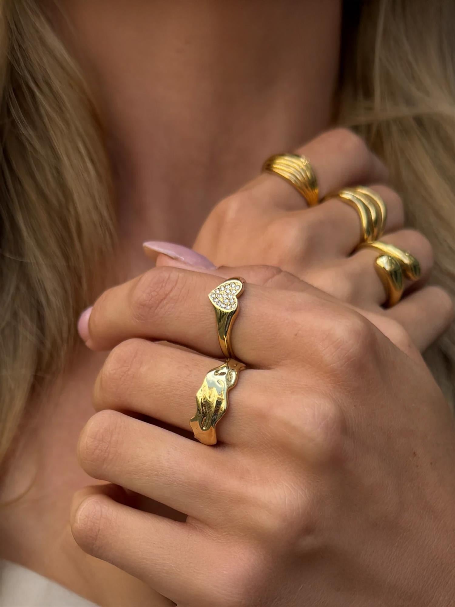 Wavy - Ring Gold-Plated