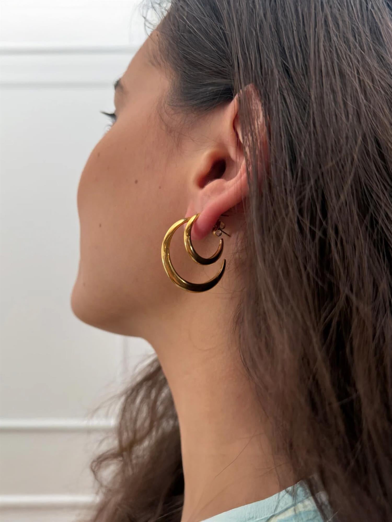 Lux - Creoles Gold-plated