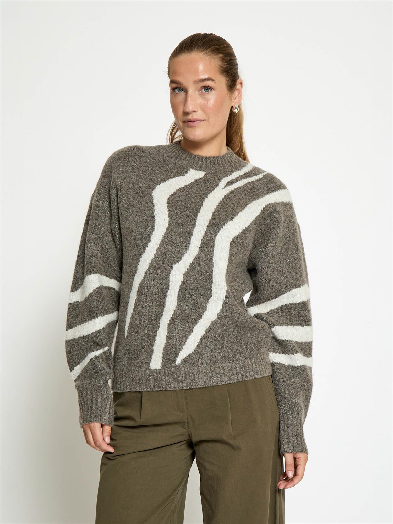 Johanne GRS RWS Knit Pullover - Walnut Print