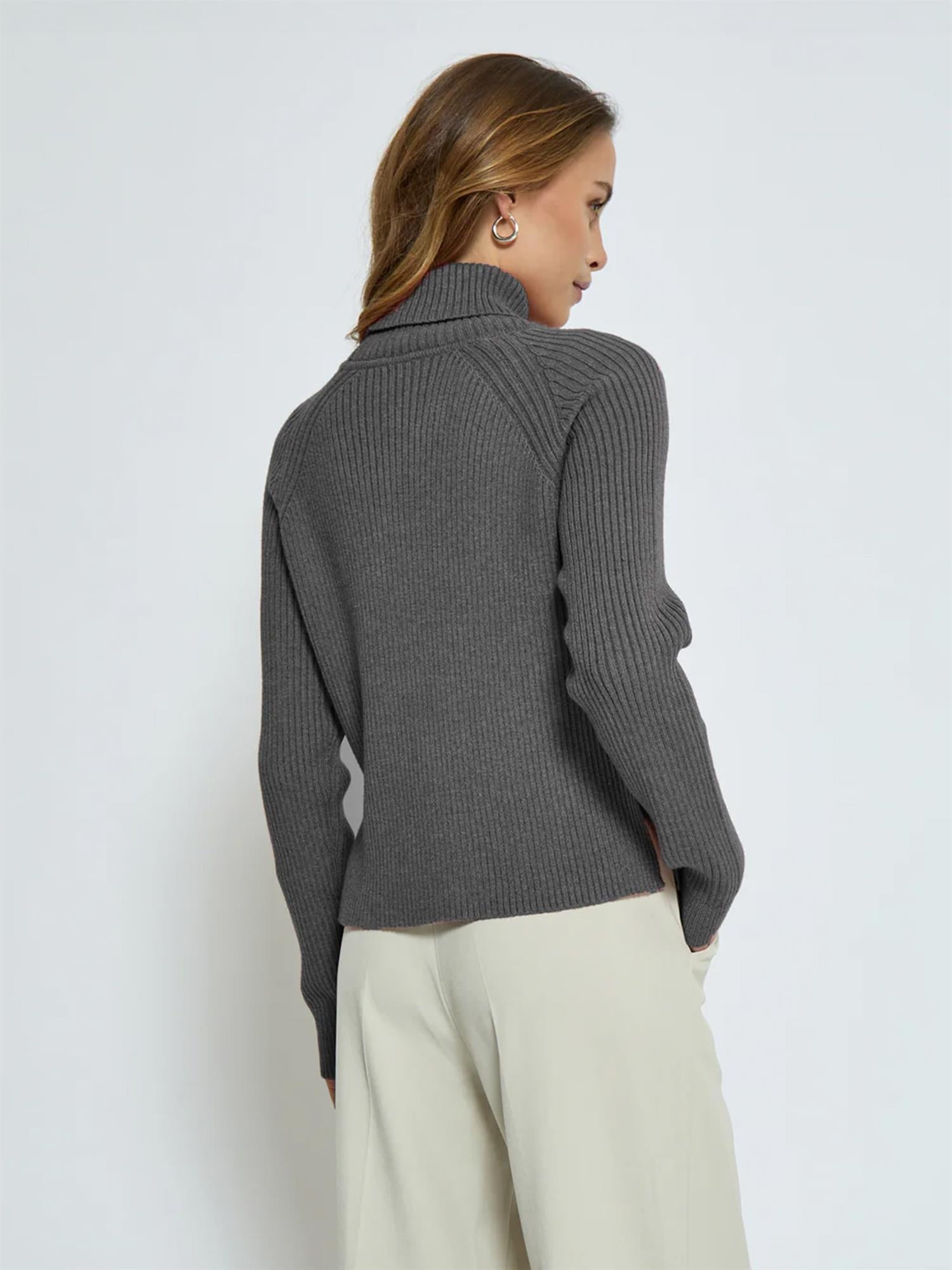 Ava knit turtleneck - Grå