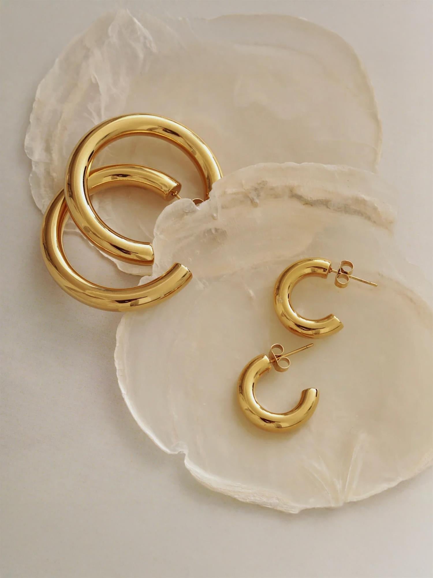 Aura - Hoops Small Gold-plated