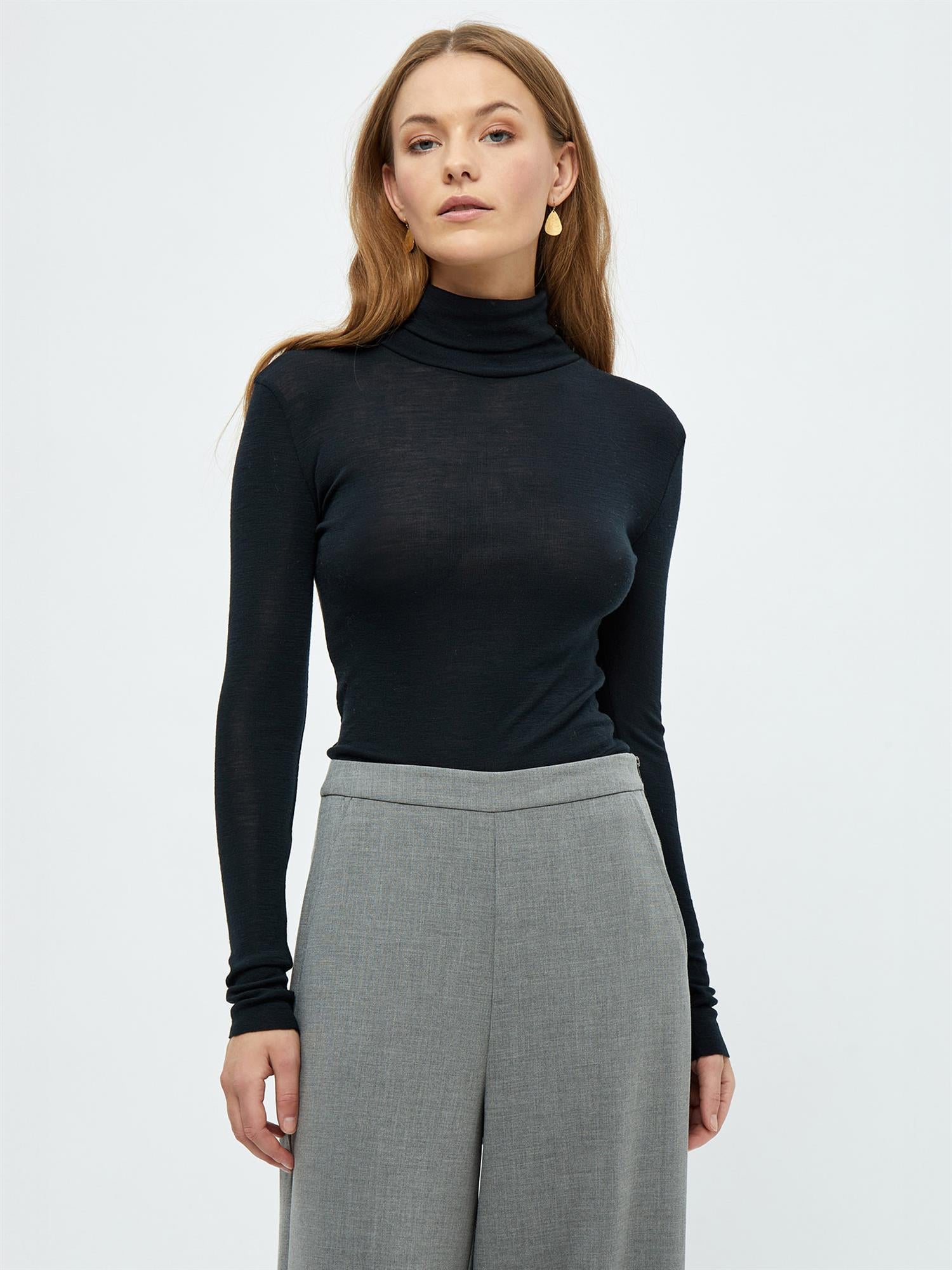 Cally Roll Neck Long Sleeve Top