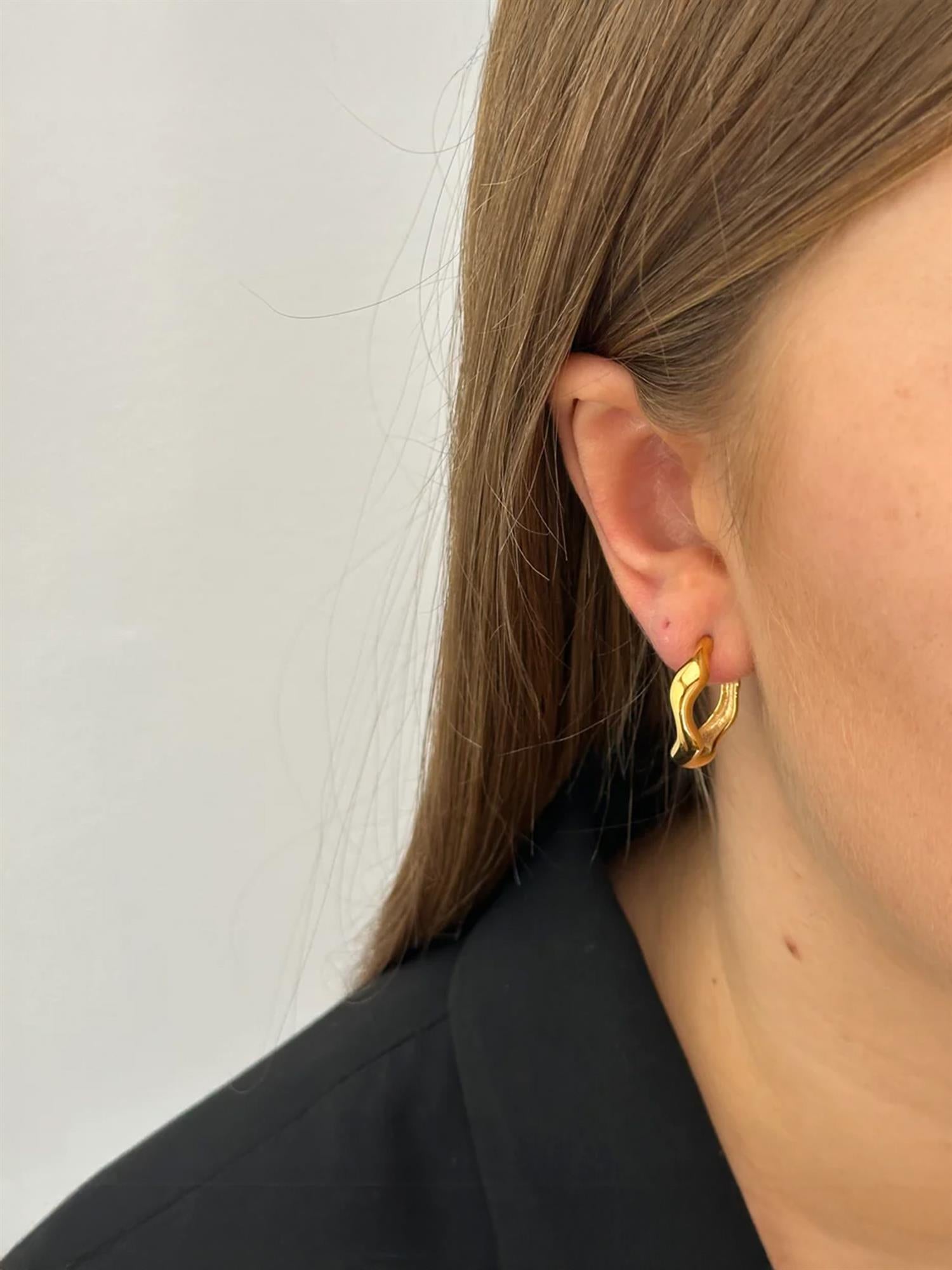 Wavy - Creoles Gold-plated