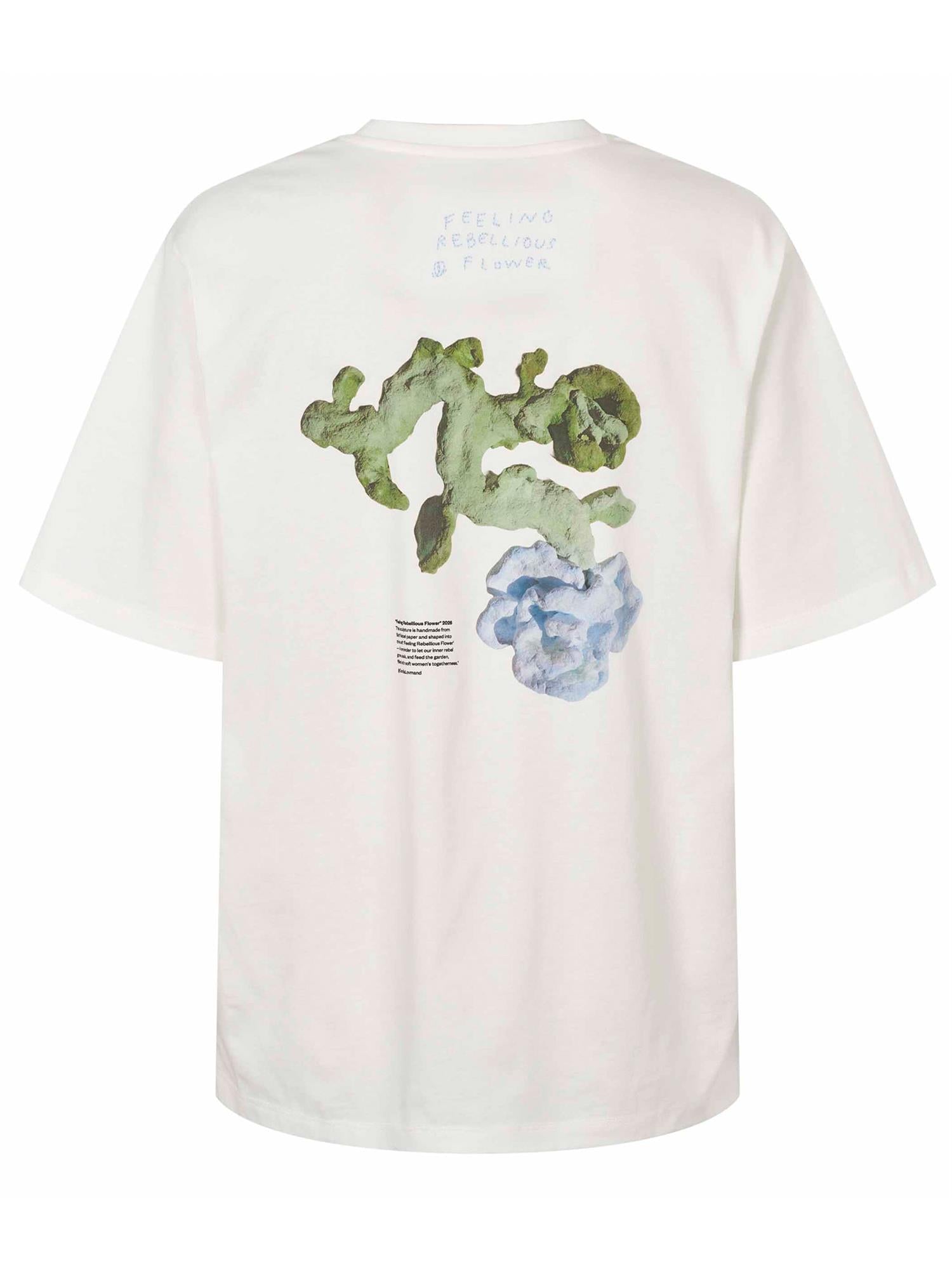 Edana Print T-shirt - Hvit